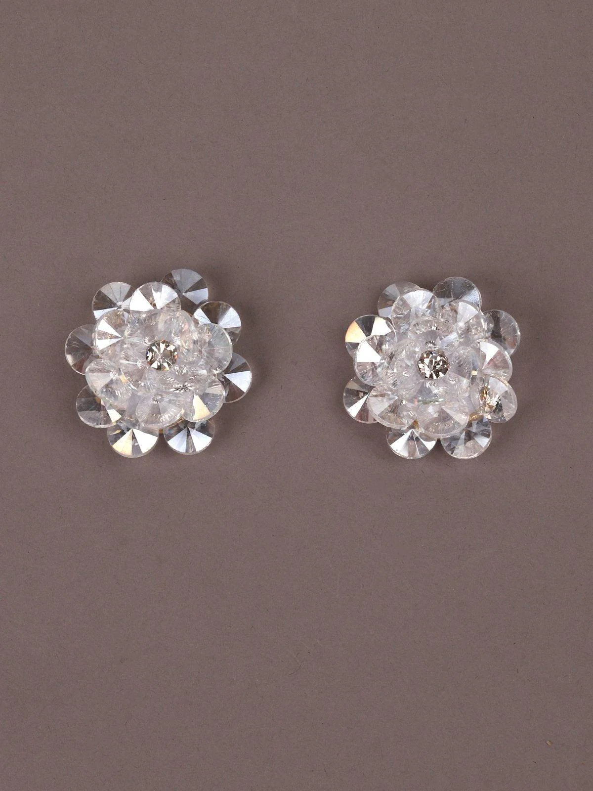 Odette Women Clear Metal Earrings - Image 3