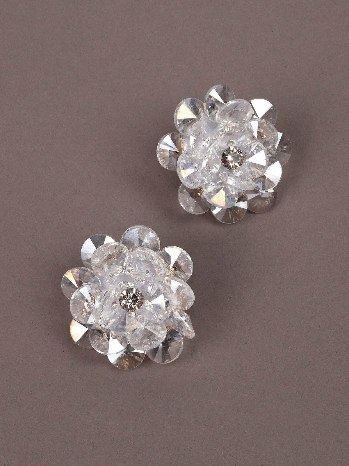 Odette Women Clear Metal Earrings - Image 5