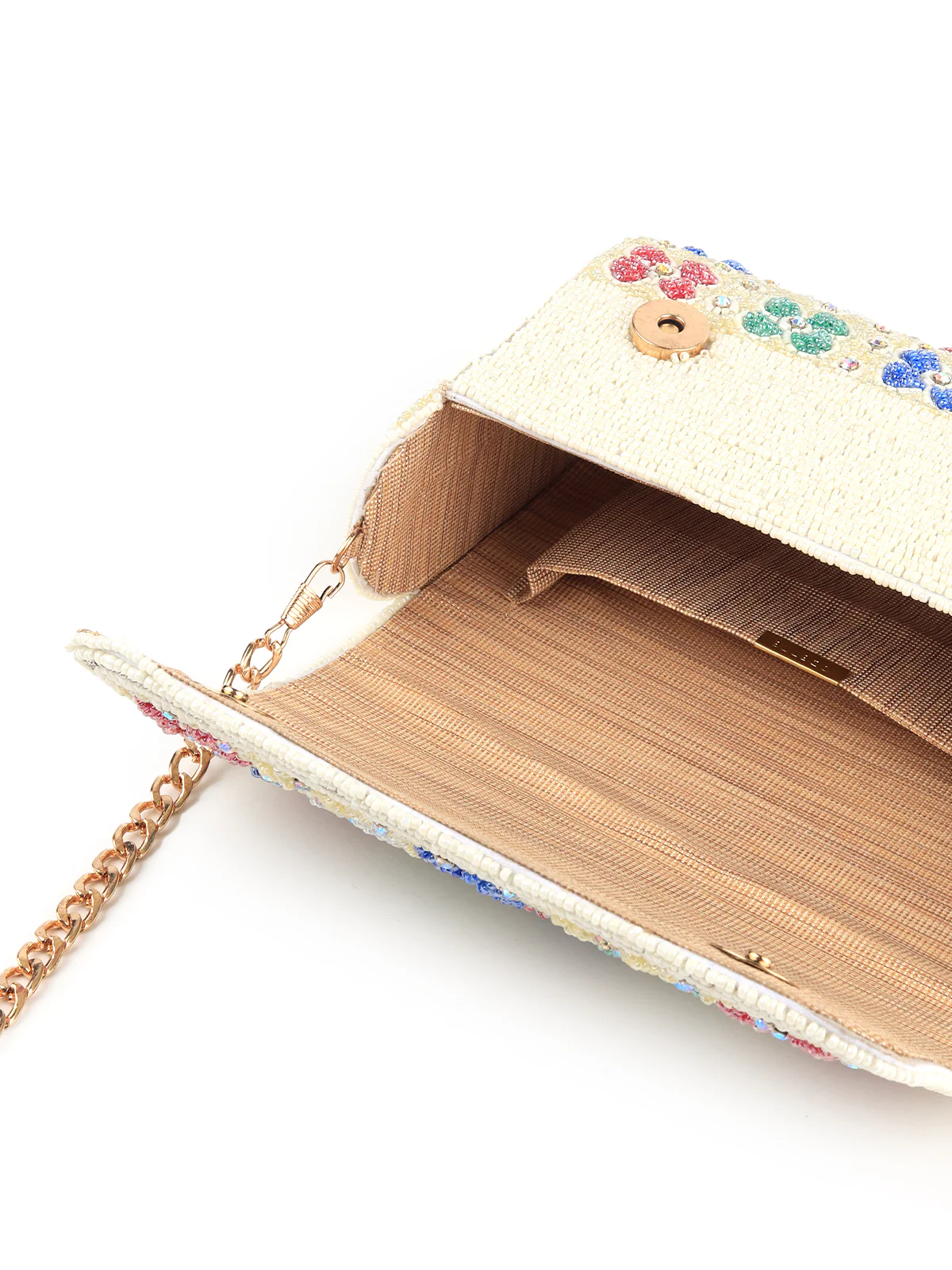 Odette Multi Color Tasseled Clutch For Women - Image 6