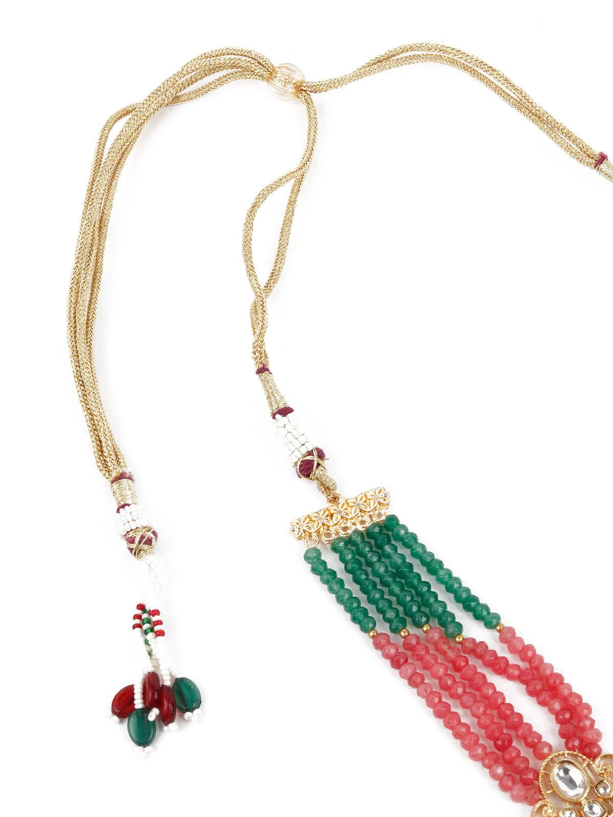Odette Women Multi Colored Rani Har Necklace Set - Image 6