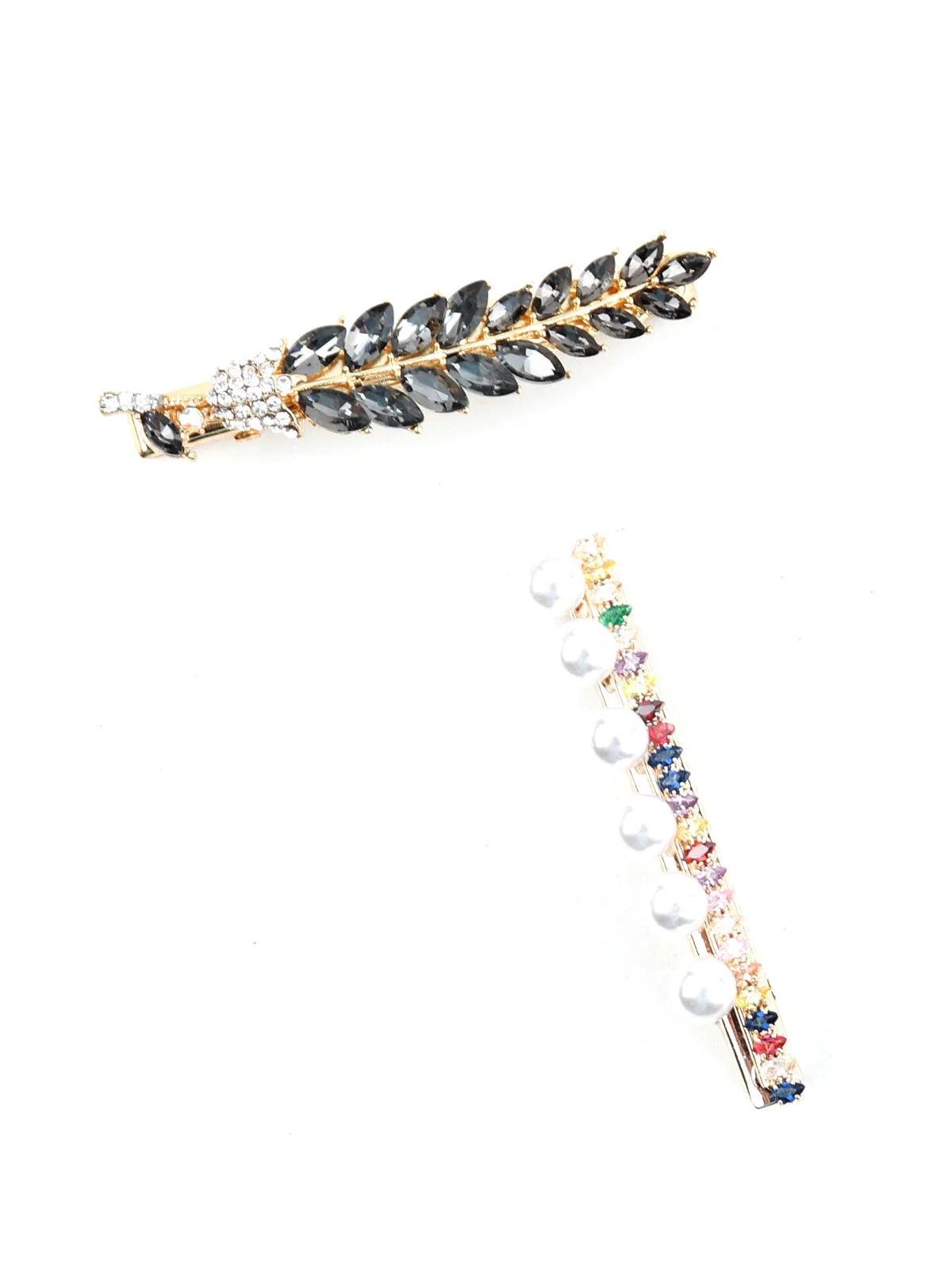 Odette Women Multi-Colour Embellished Hairclips - Image 3