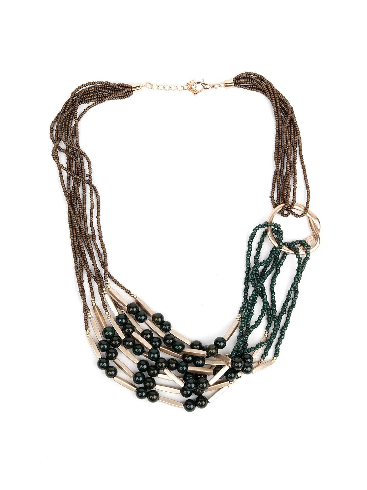 Odette Women Brown Beaded Necklace - Image 3