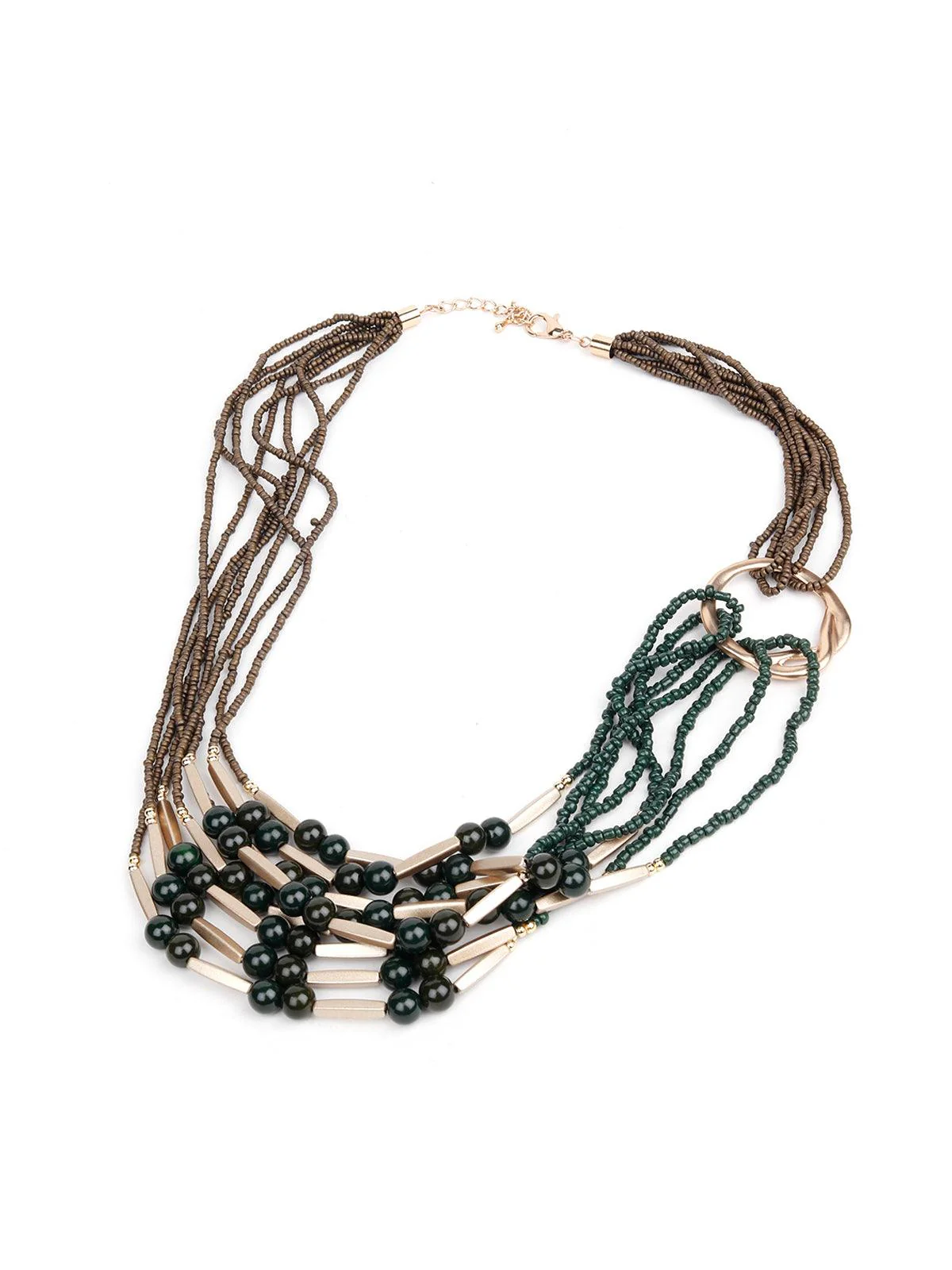 Odette Women Brown Beaded Necklace - Image 4