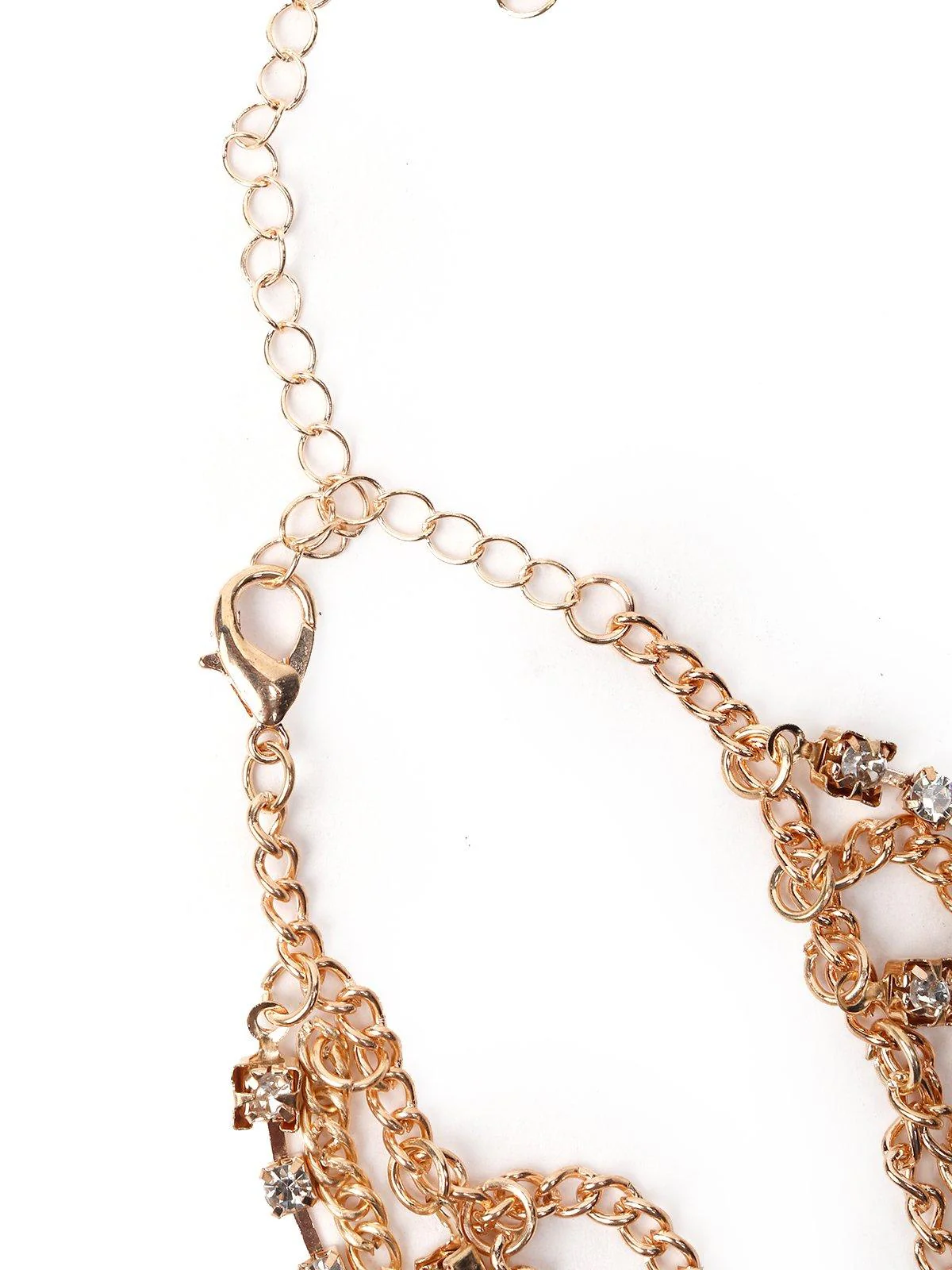 Odette Women Gold Metal Hathphool - Image 4