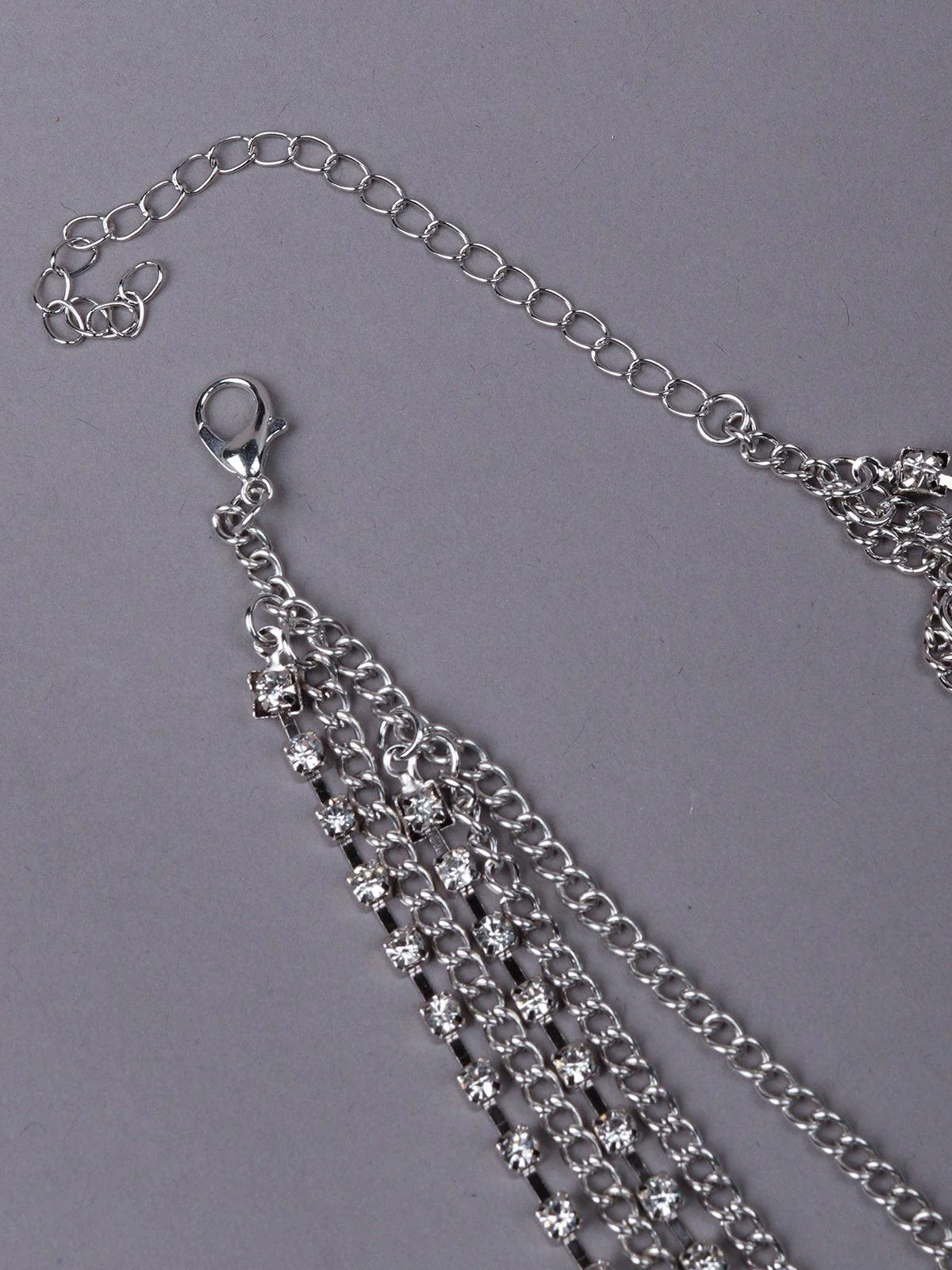 Odette Women Silver Metal Hathphool - Image 5