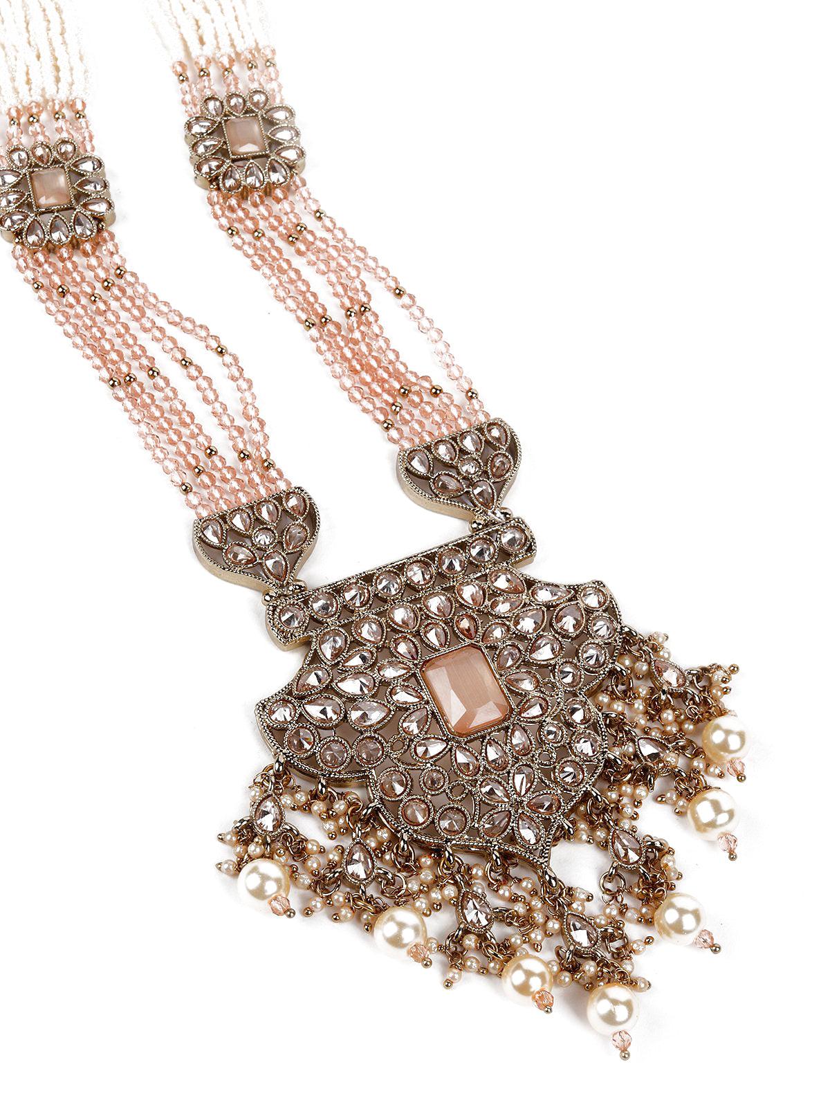 Odette Women Silver Pearls Necklace Set - Image 4