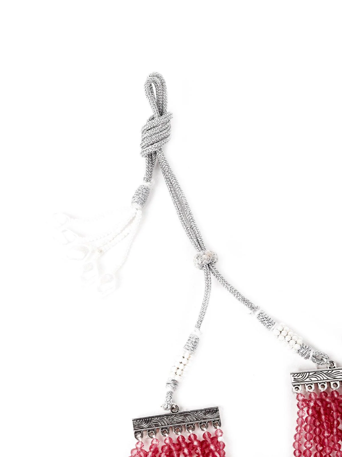 Odette Women Pink Pearl Necklace Set - Image 6