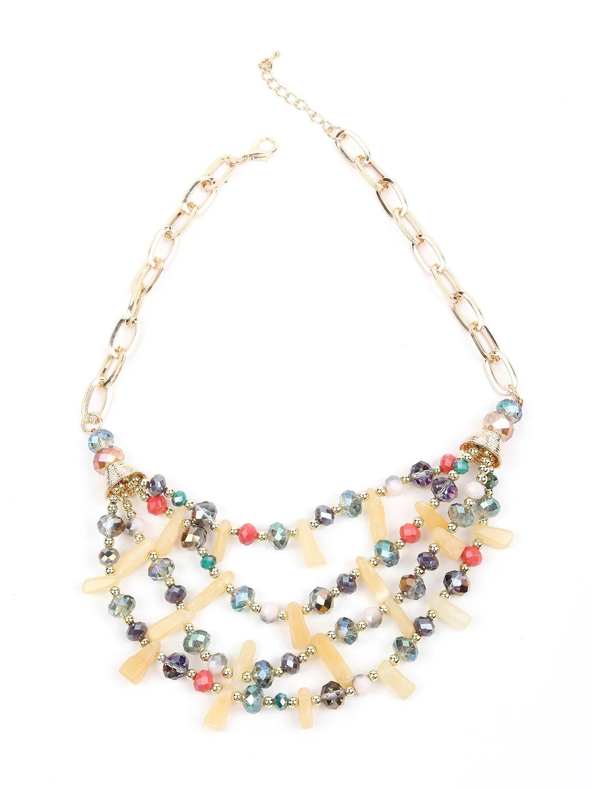 Odette Women Bead Mulicoloured Alloy Necklace - Image 3