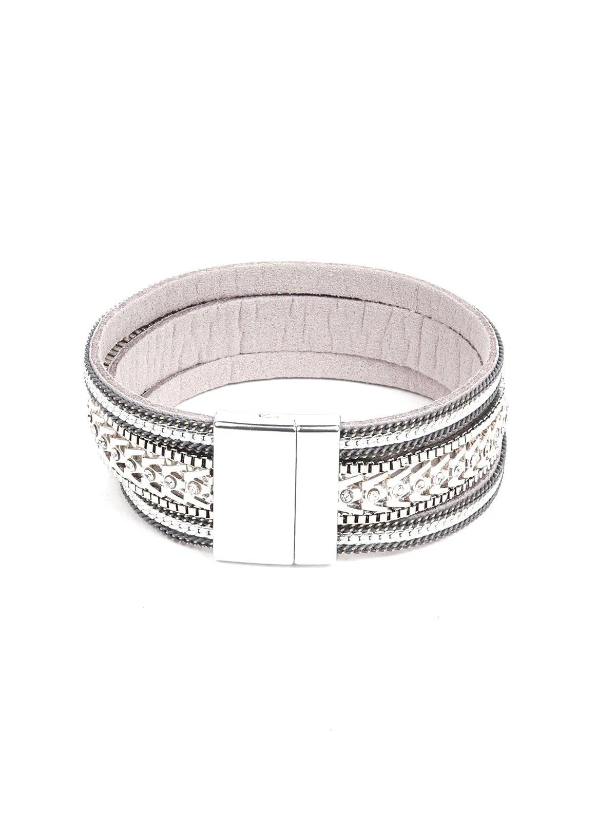 Odette Women Grey Metal Bracelet. - Image 6