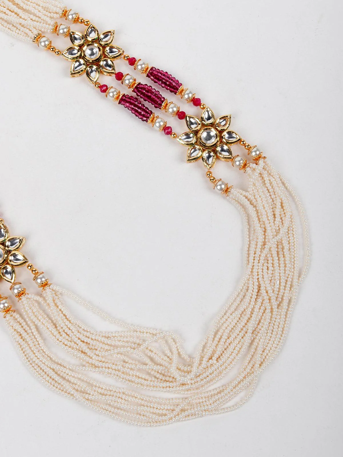 Odette Women White Metal Necklace Set - Image 2