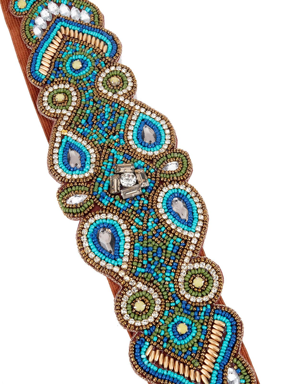 Odette Women Multicolor Boho Embellished Belt - Image 5