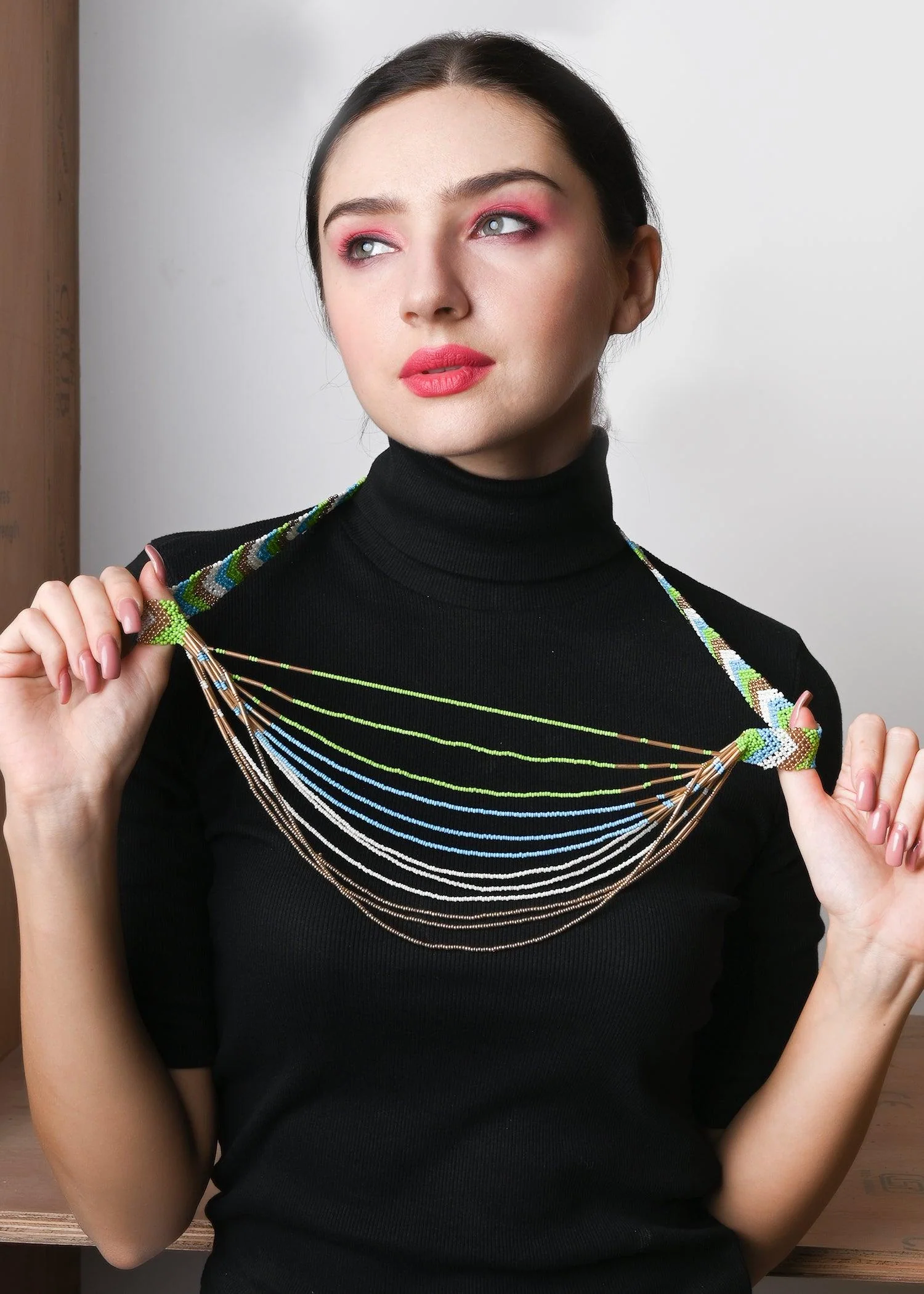 Odette Women Multicolor Tribal Necklace - Image 2