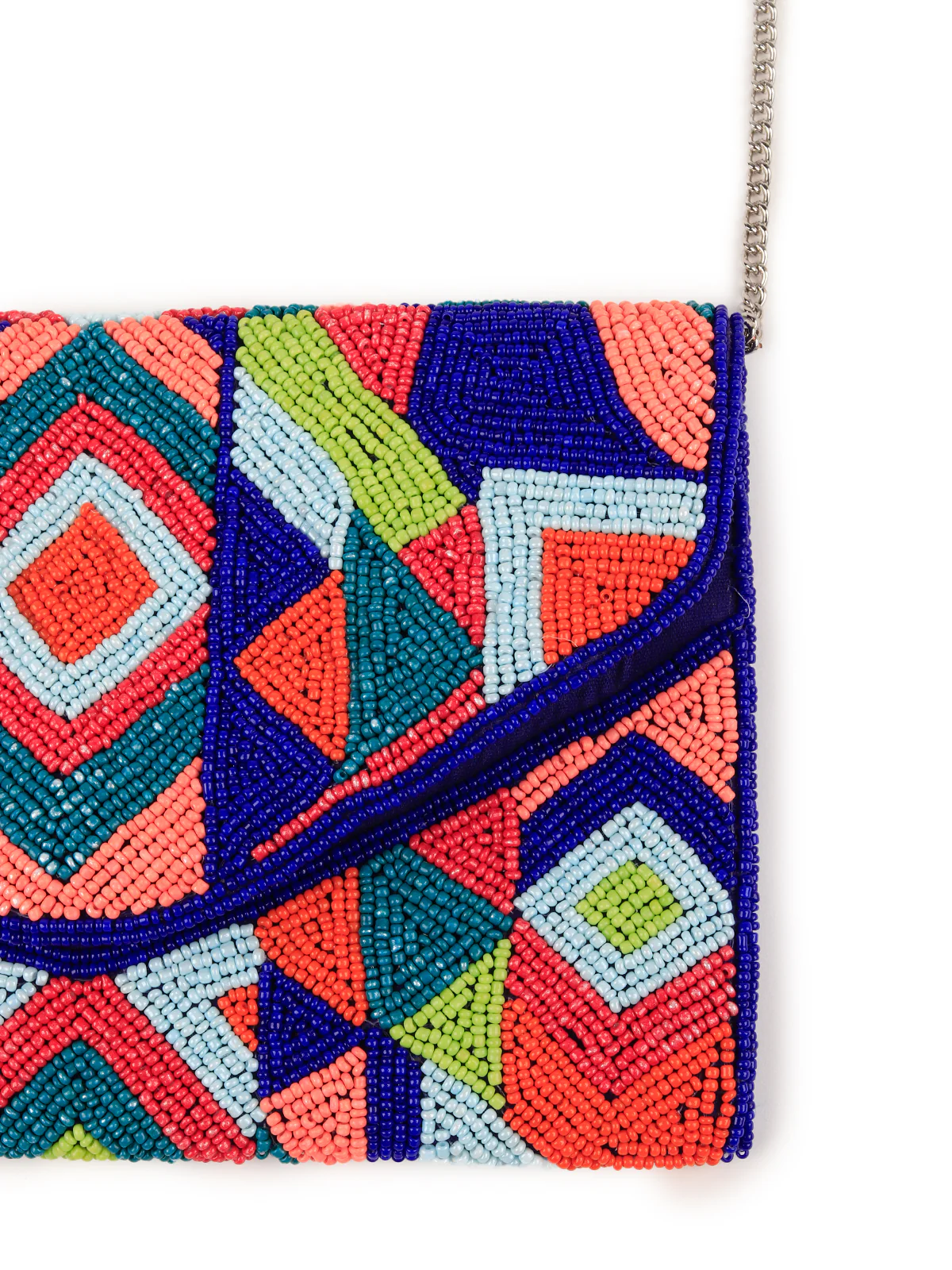 Odette Women Multicolored Beaded Patterns Sling Bag - Image 6