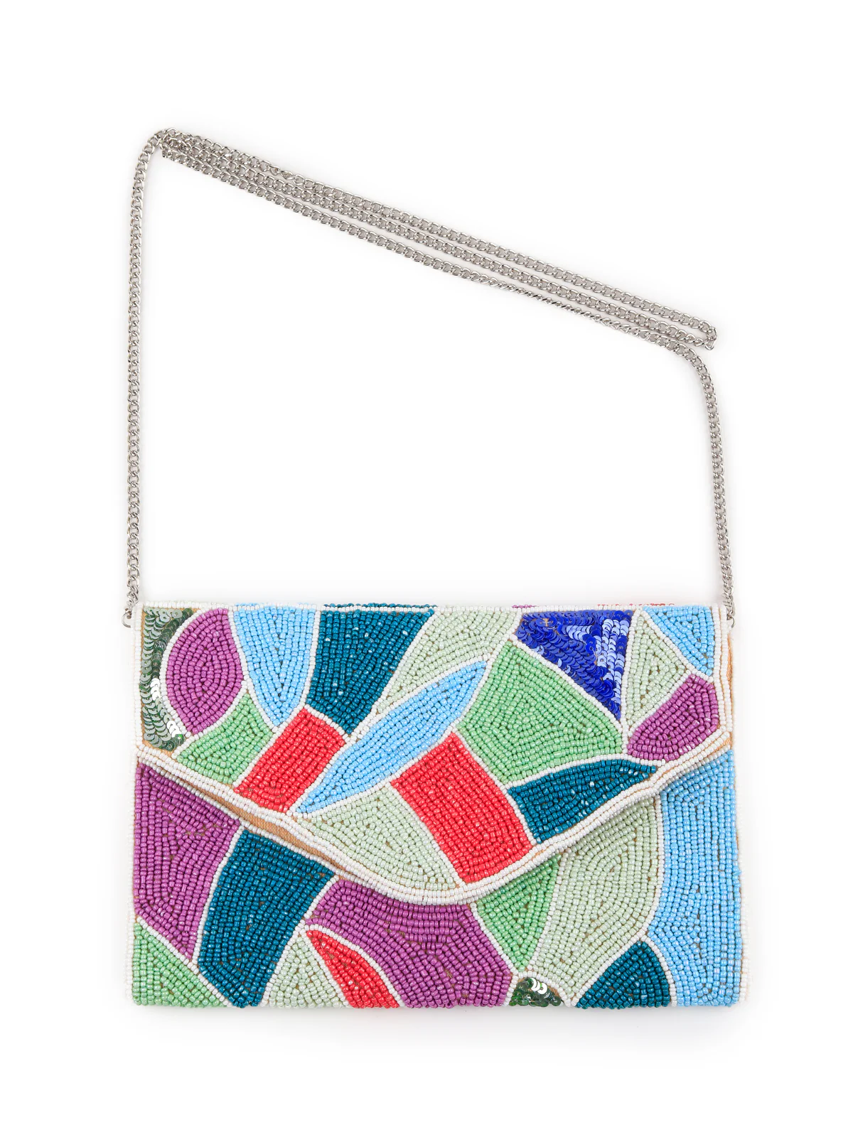 Odette Women Multicolored Beaded Patterns Sling Bag - Image 3