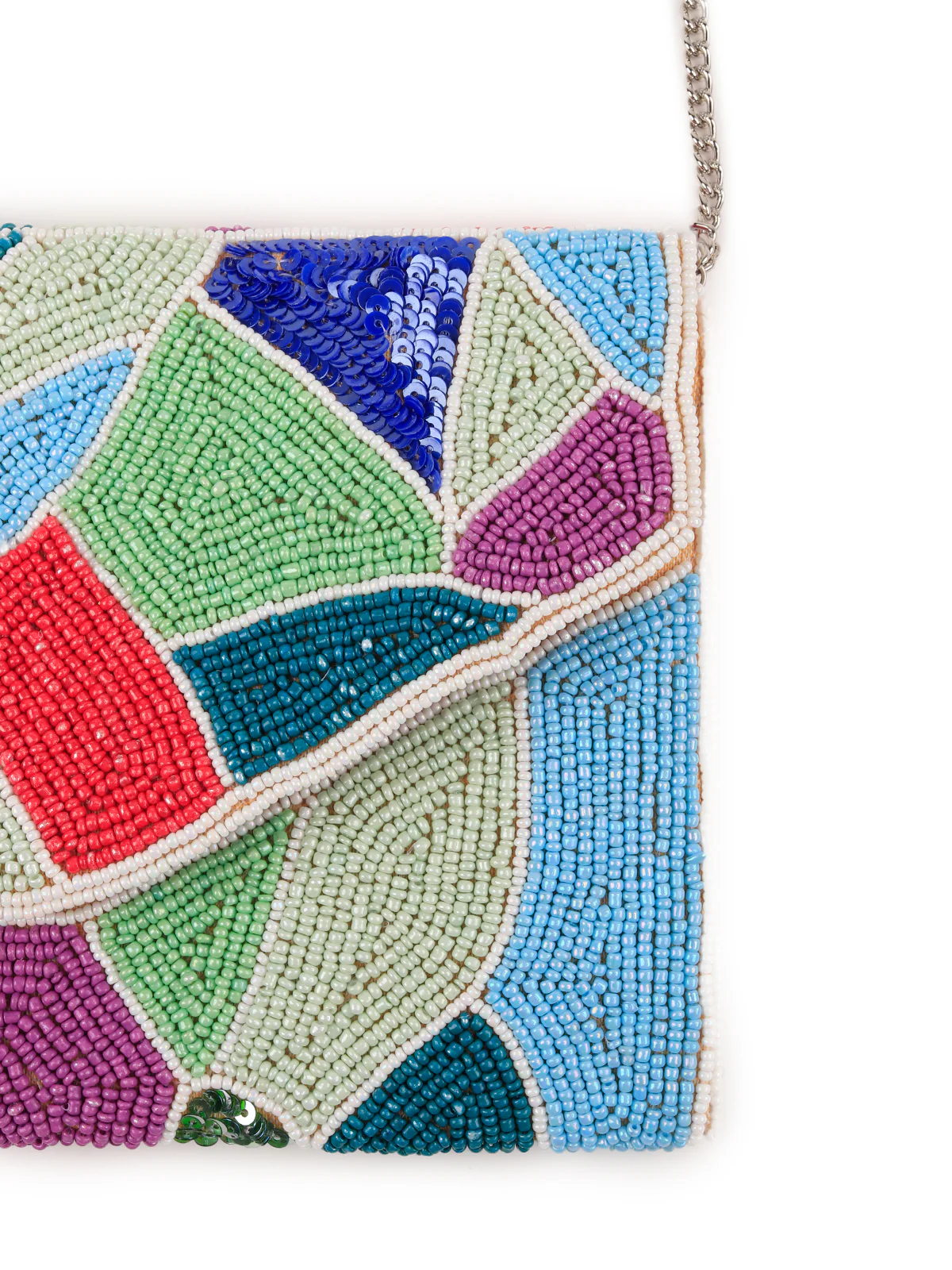 Odette Women Multicolored Beaded Patterns Sling Bag - Image 6