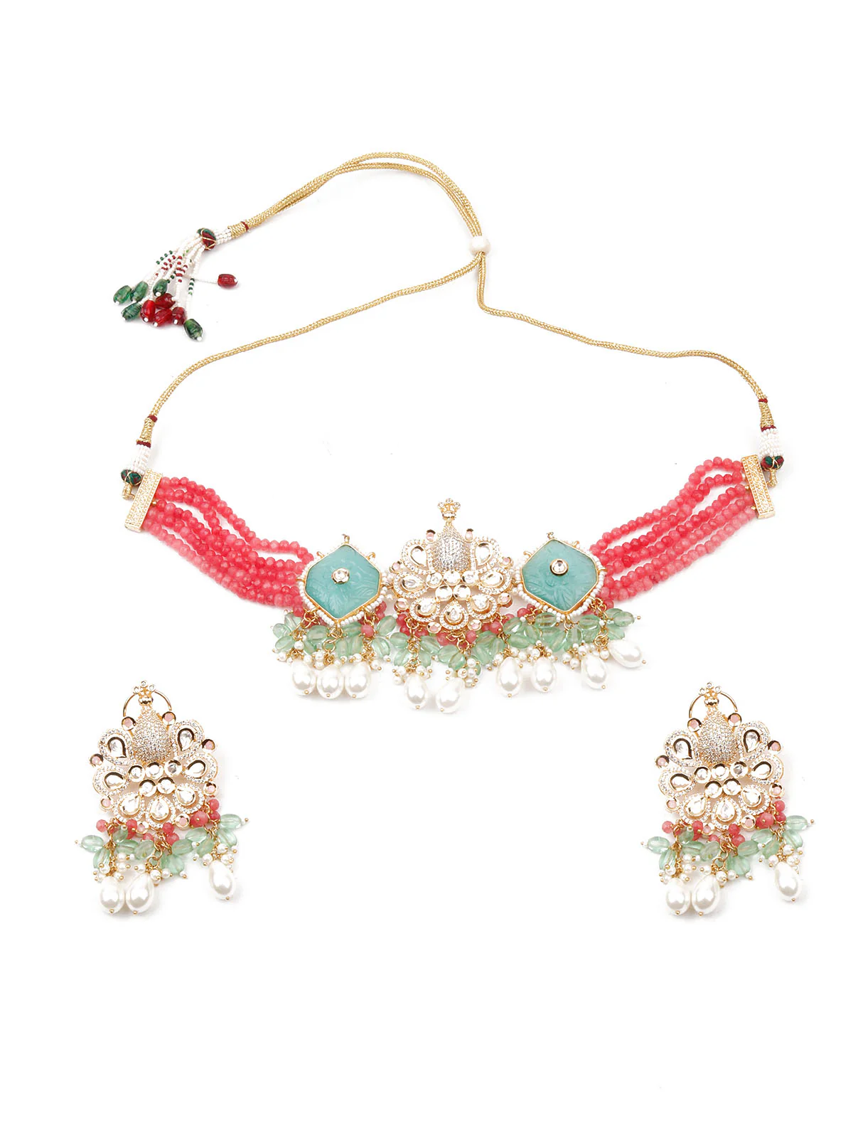Odette Women Multicolored Choker Set - Image 3