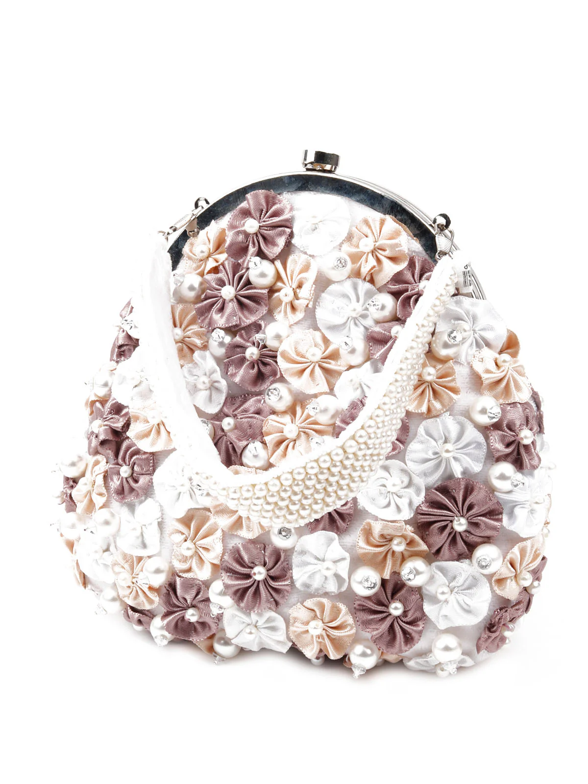 Odette Women Multicolored Floral Bridal Clutch Bag - Image 4
