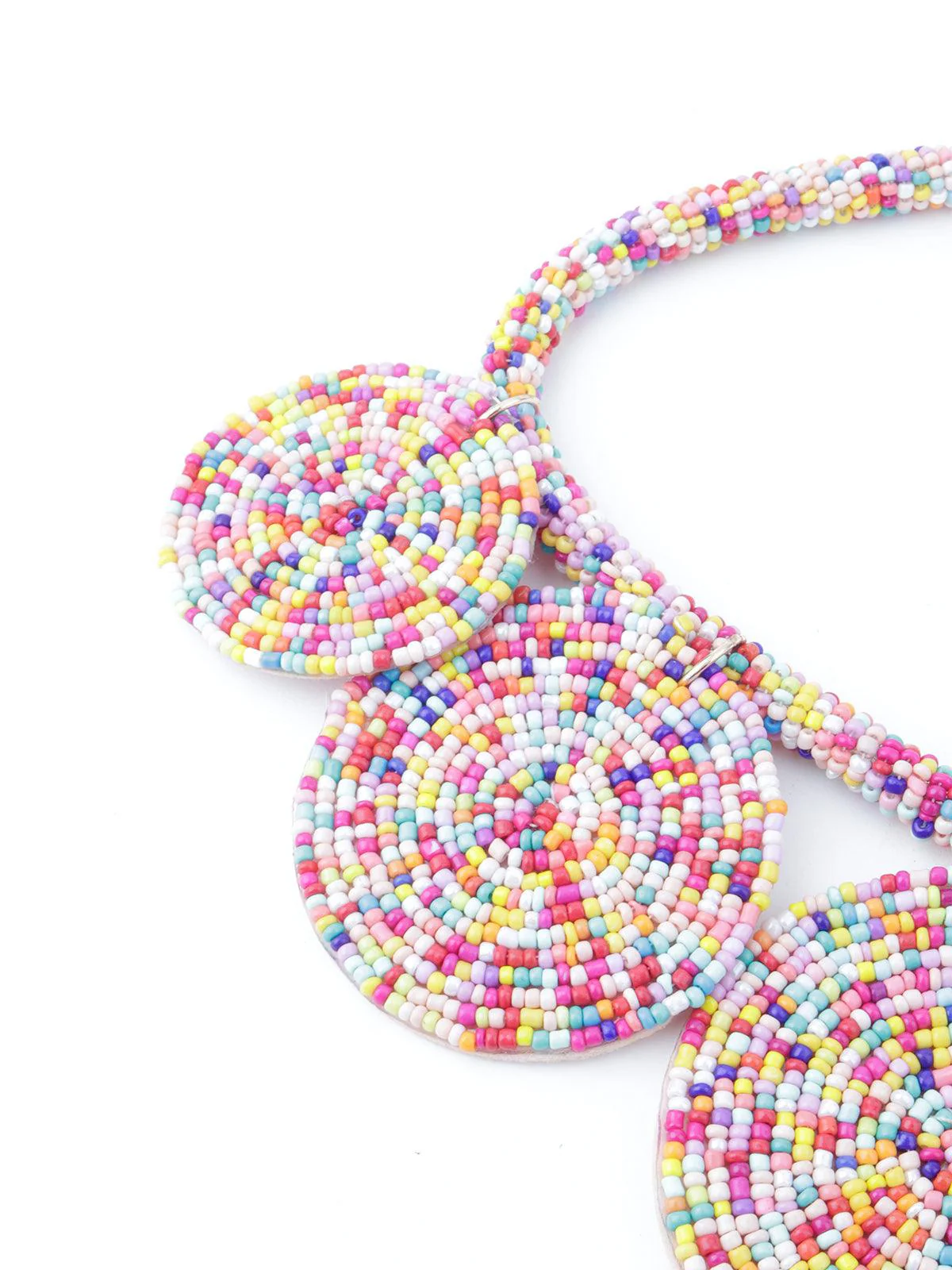 Odette Women Multicolour Beaded Chunky Necklace - Image 5