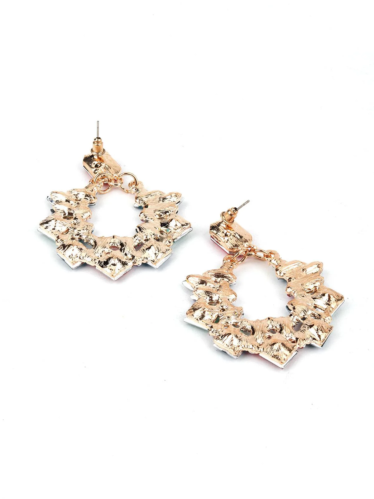 Odette Women Multicolour Chandbali Pattern Earring - Image 6