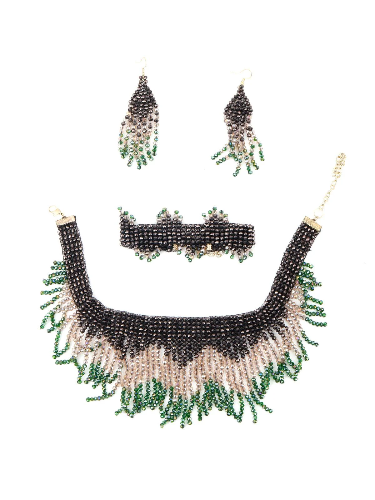 Odette Women Multicolor Crystal Choker Set - Image 3