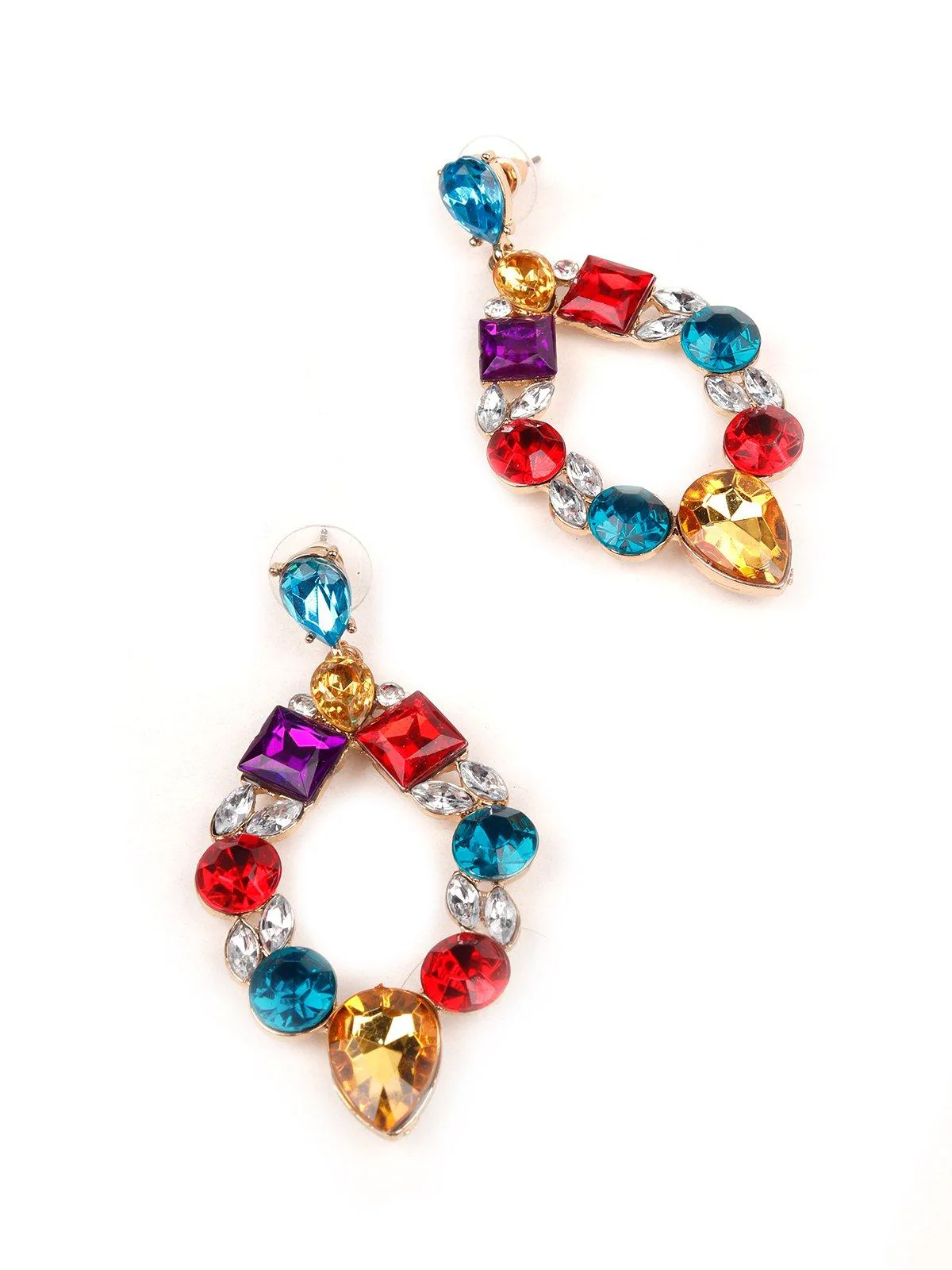 Odette Women Multicolour Metal Earrings - Image 5