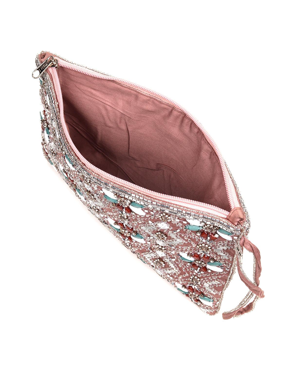 Odette Women Multicolour Metal Clutch - Image 5