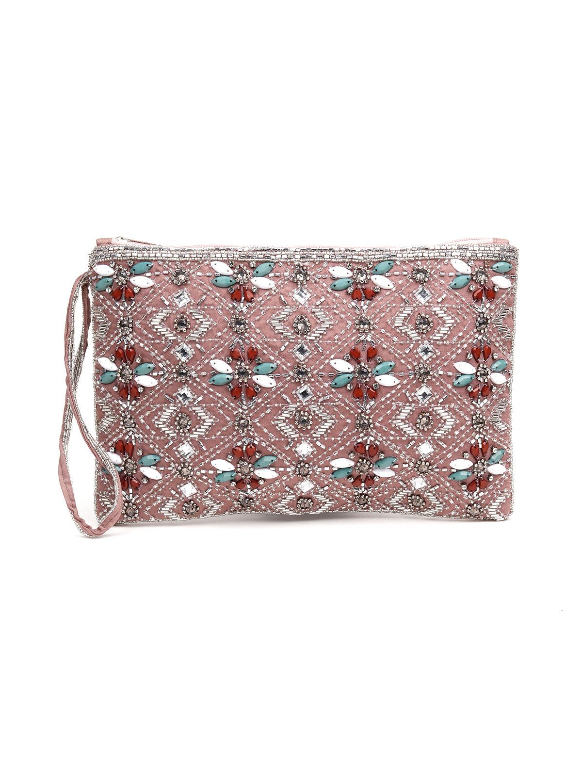 Odette Women Multicolour Metal Clutch - Image 6