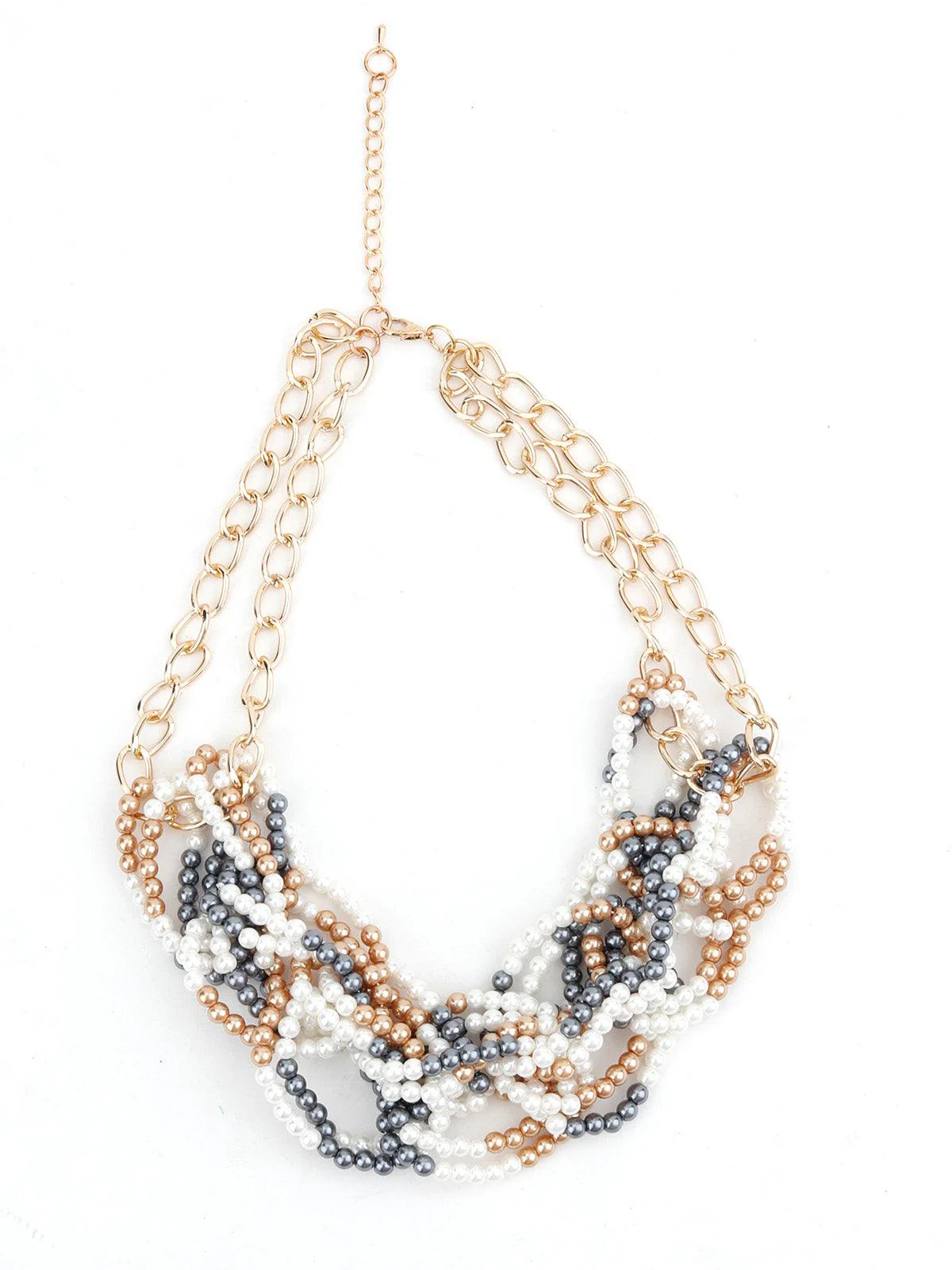Odette Women Multicolour Loop Fashionable Necklace - Image 3