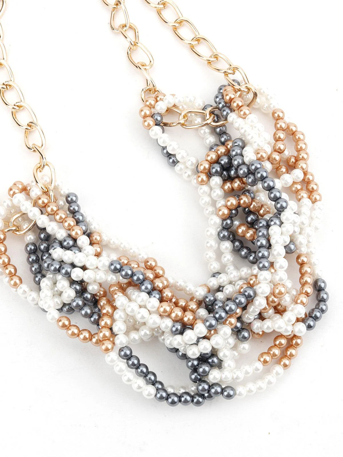 Odette Women Multicolour Loop Fashionable Necklace - Image 6