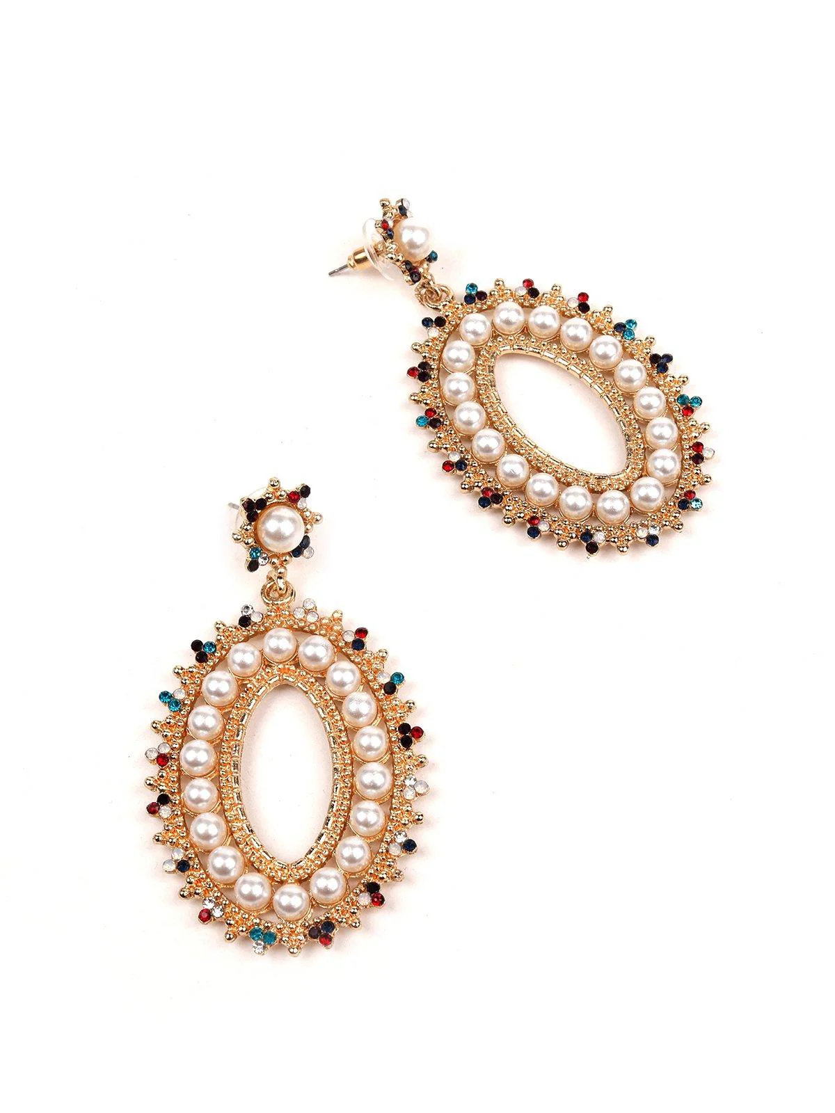 Odette Women Multicolour Metal Earrings - Image 5