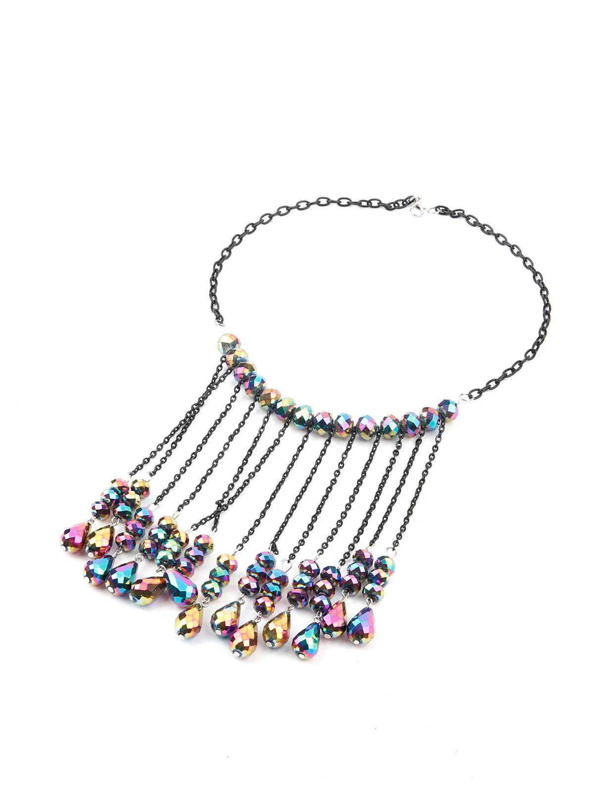 Odette Women Multicolour Tassel Unique Necklace - Image 5