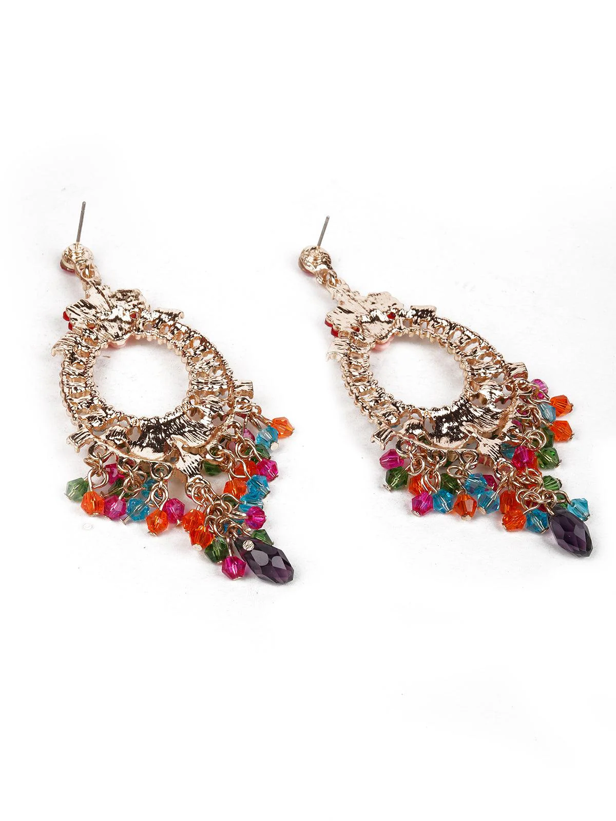 Odette Women Multicoloured Metal Earrings - Image 5
