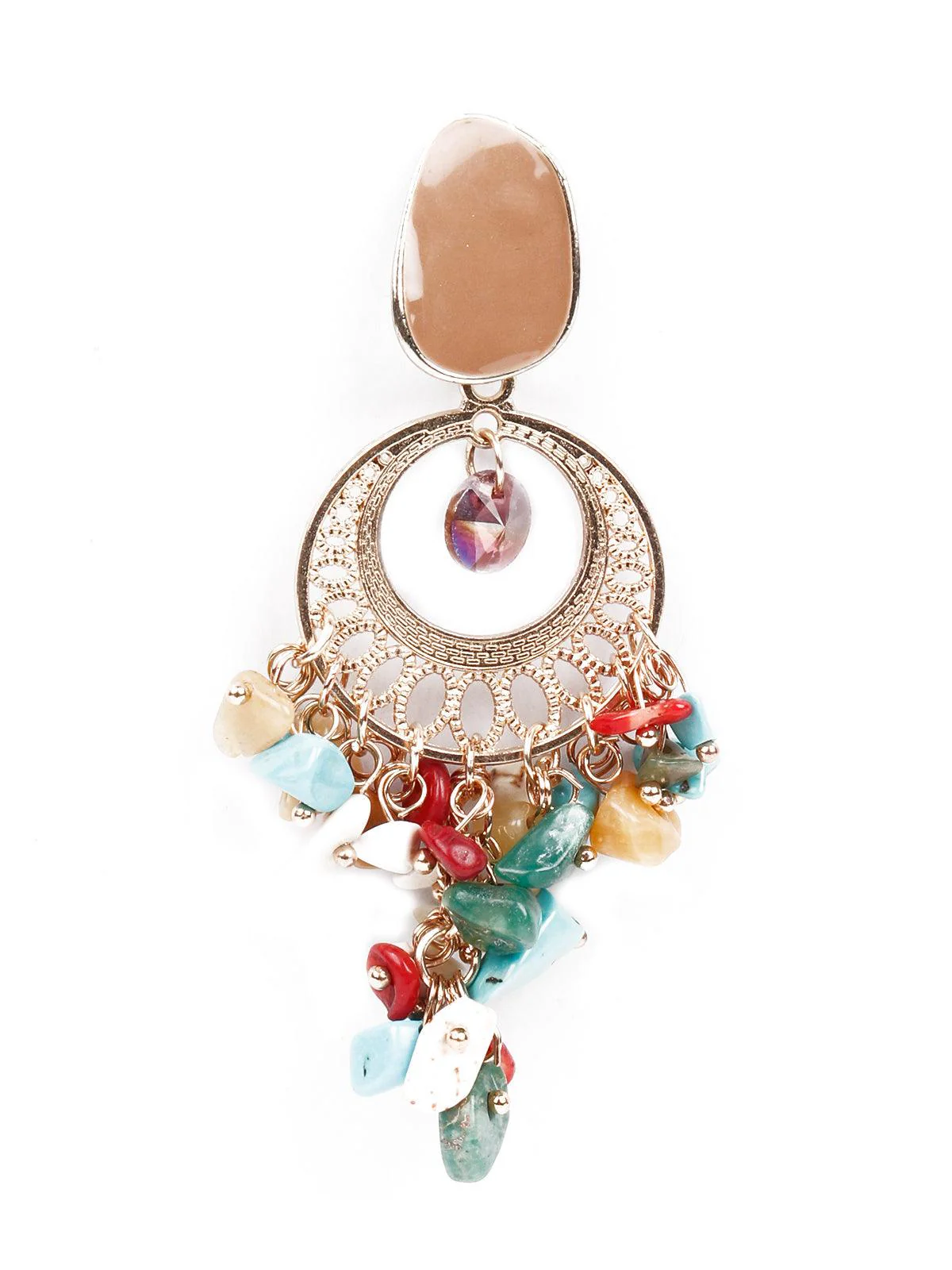 Odette Women Multicoloured Clustered Drop Earrings - Image 4