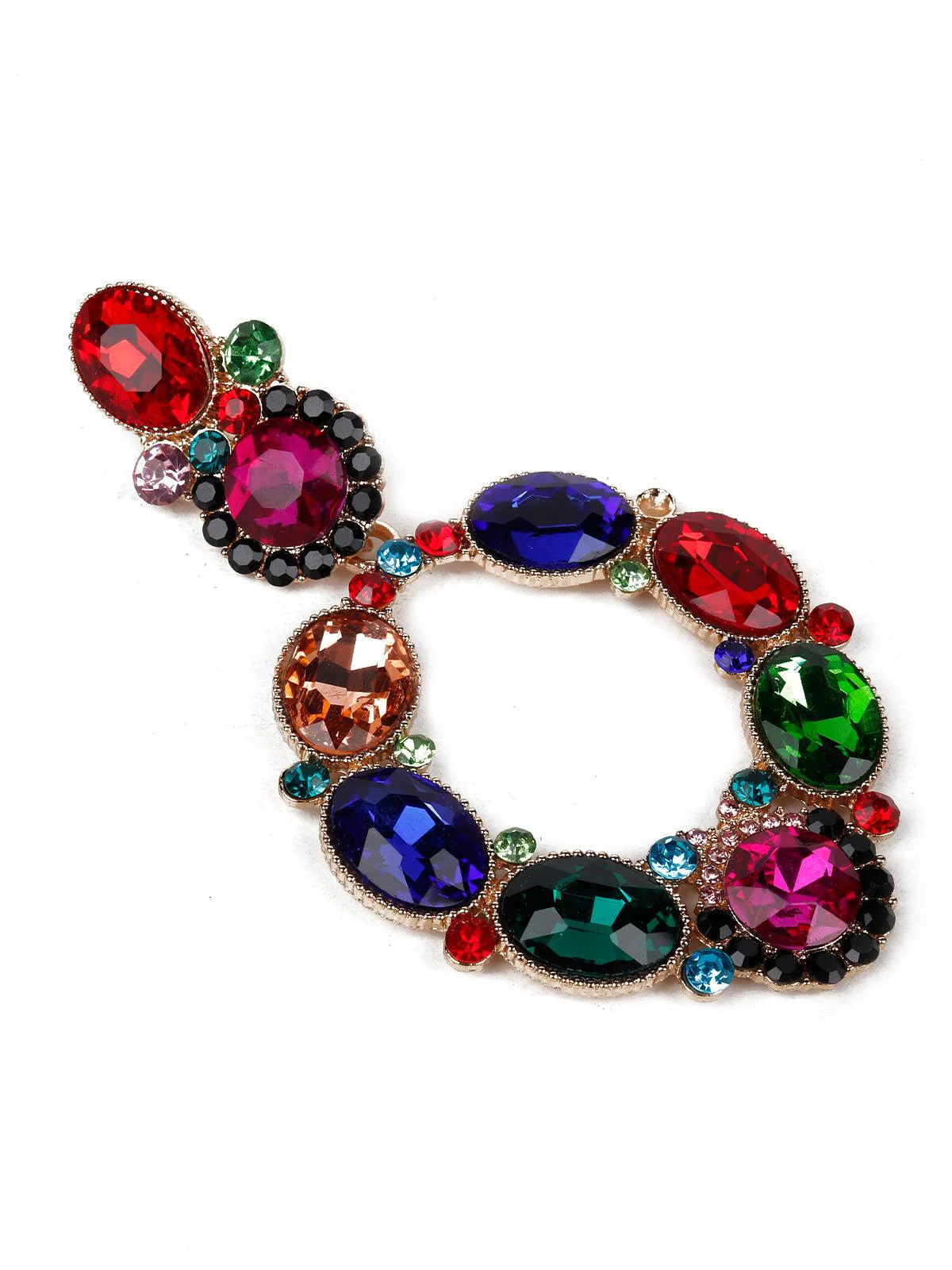 Odette Women Multicolour Metal Earrings - Image 6