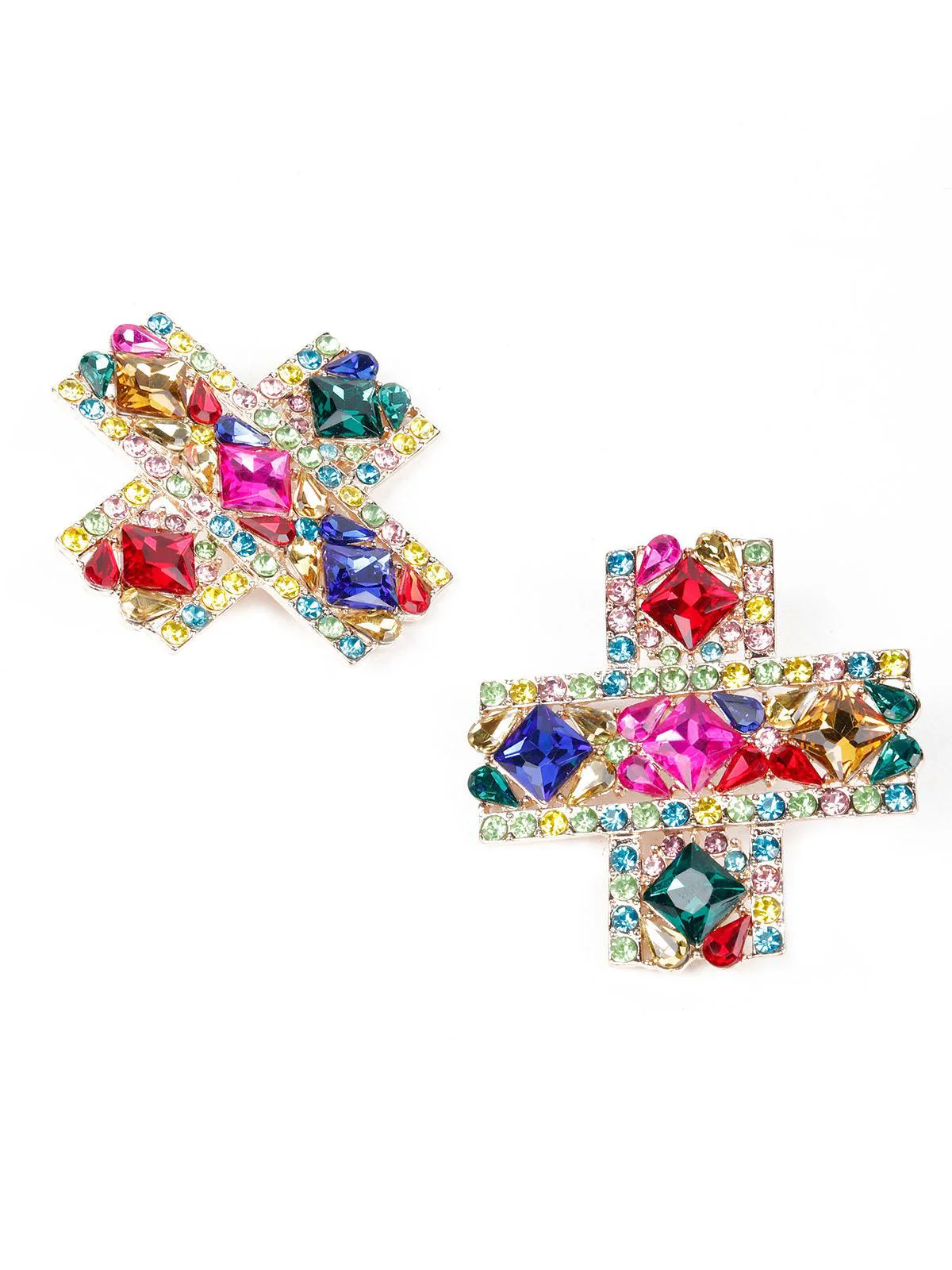 Odette Women Multicoloured Metal Earrings - Image 4
