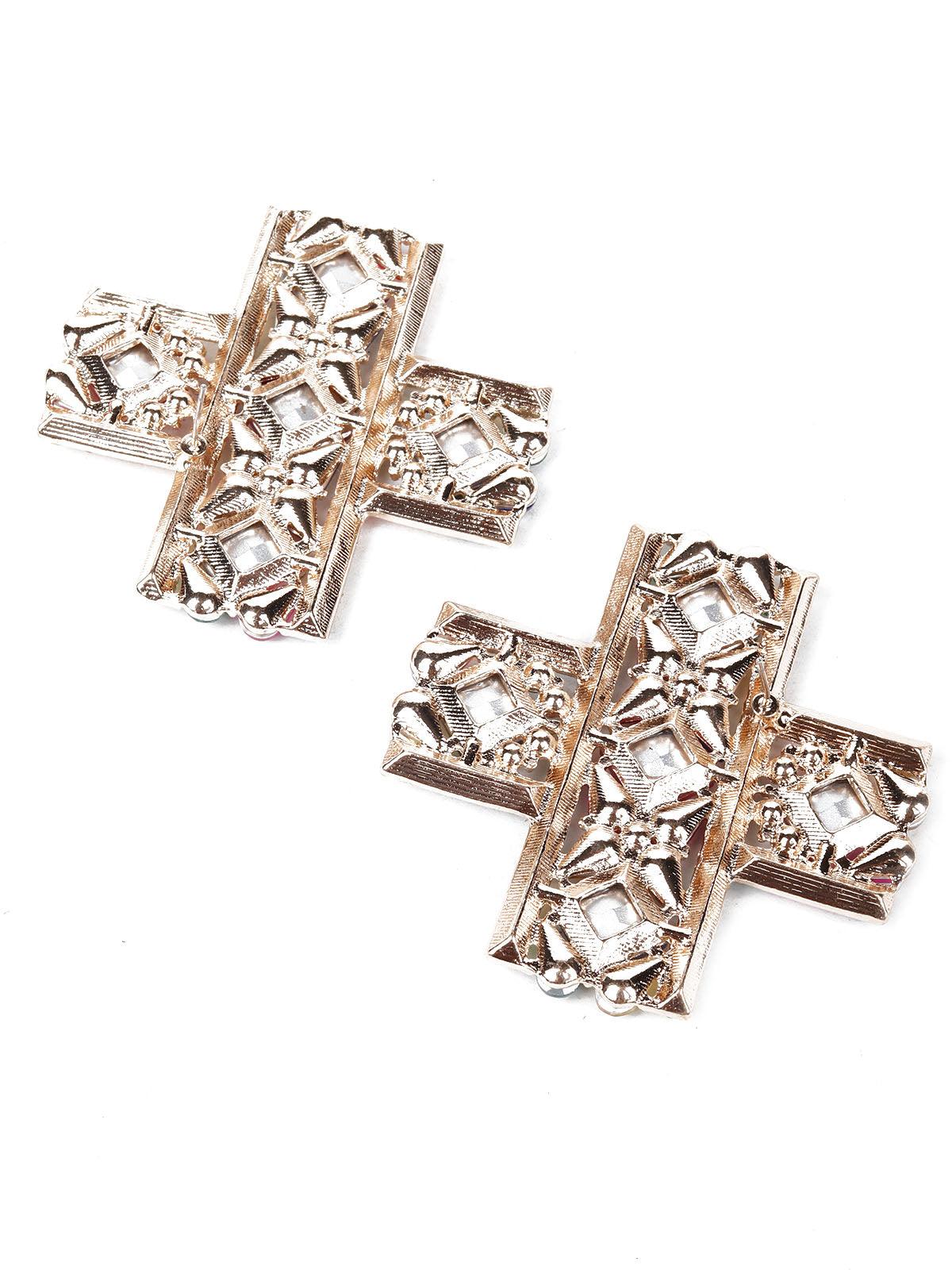 Odette Women Multicoloured Metal Earrings - Image 5
