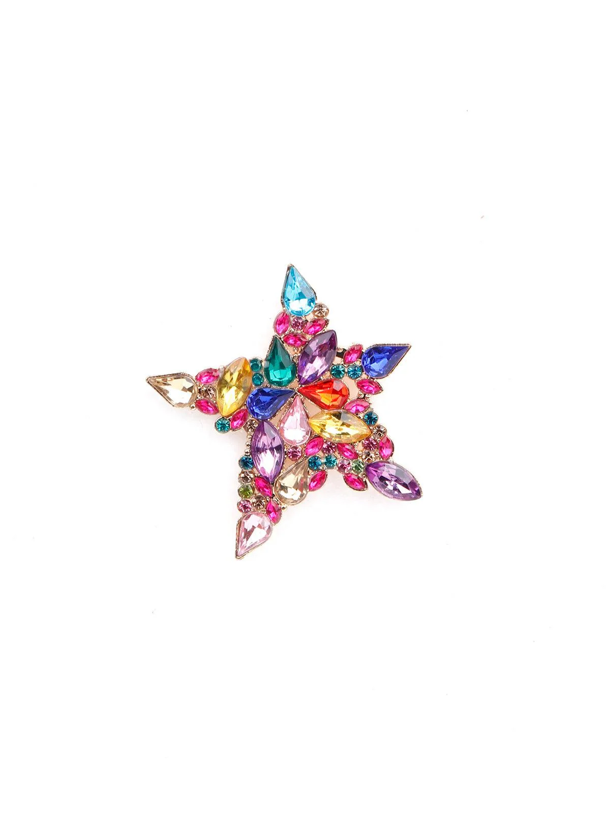 Odette Women Multicoloured Gemstone Metal Earrings - Image 4