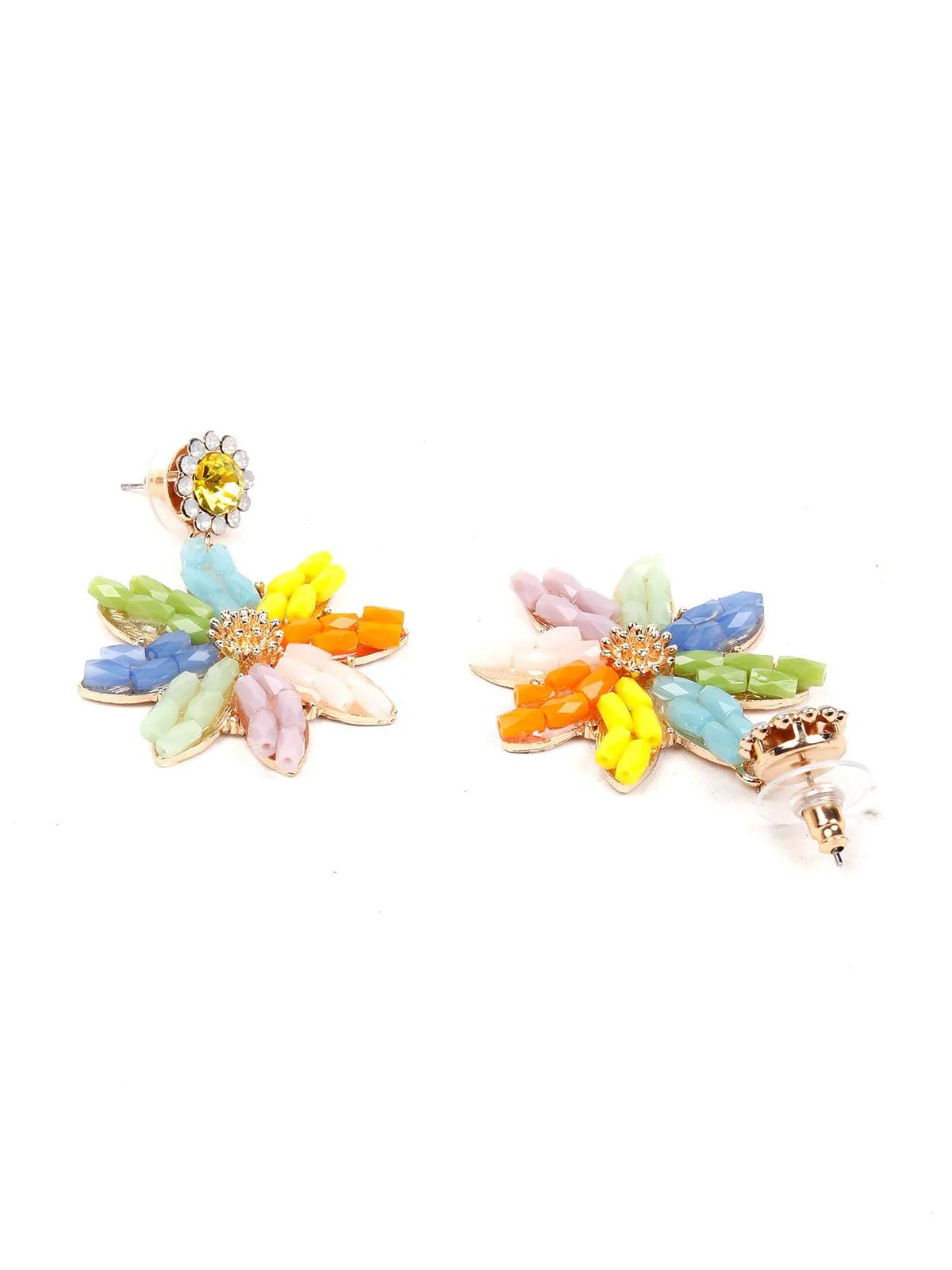 Odette Women Multicoloured Metal Earrings - Image 5