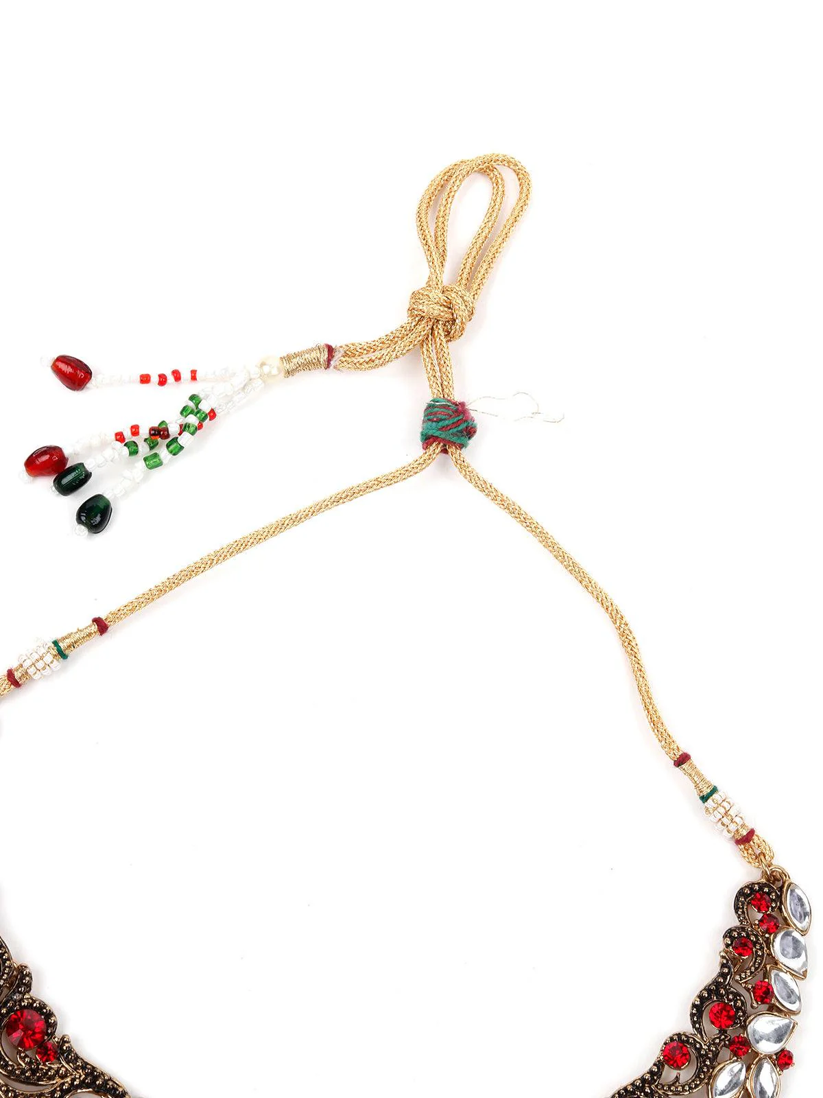 Odette Women Rusty Brown Stone And Kurta Set - Image 4