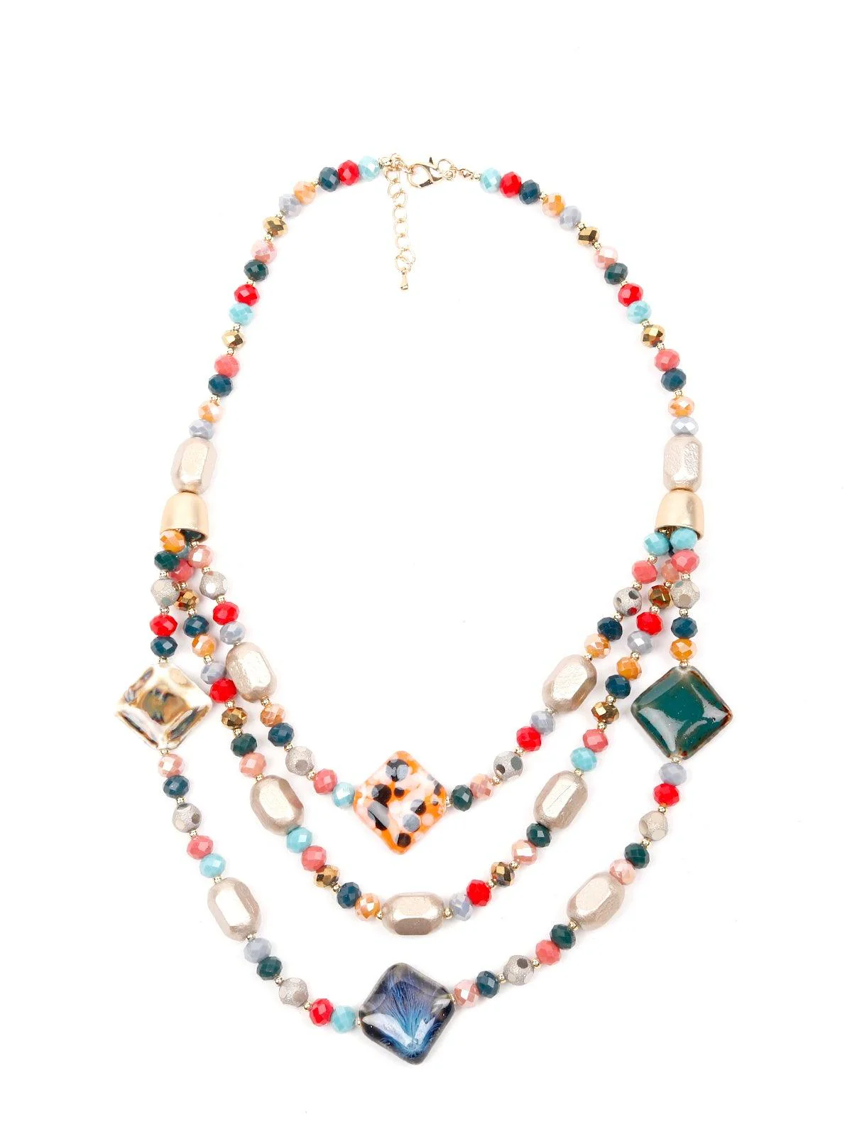Odette Women Multicoloured Metal Necklace - Image 3