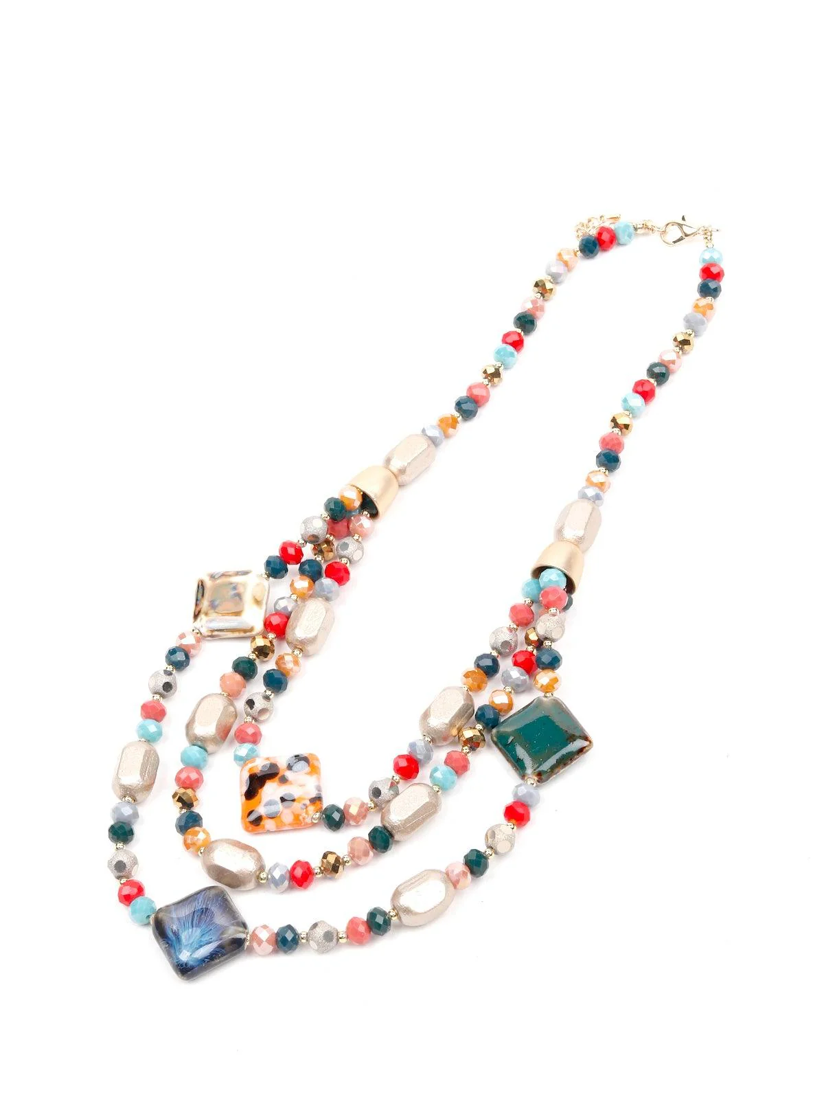 Odette Women Multicoloured Metal Necklace - Image 4