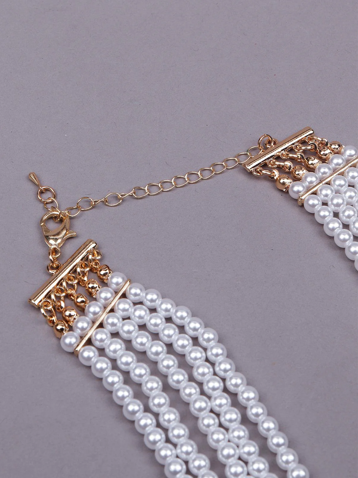 Odette Women White Metal Choker Necklace - Image 6