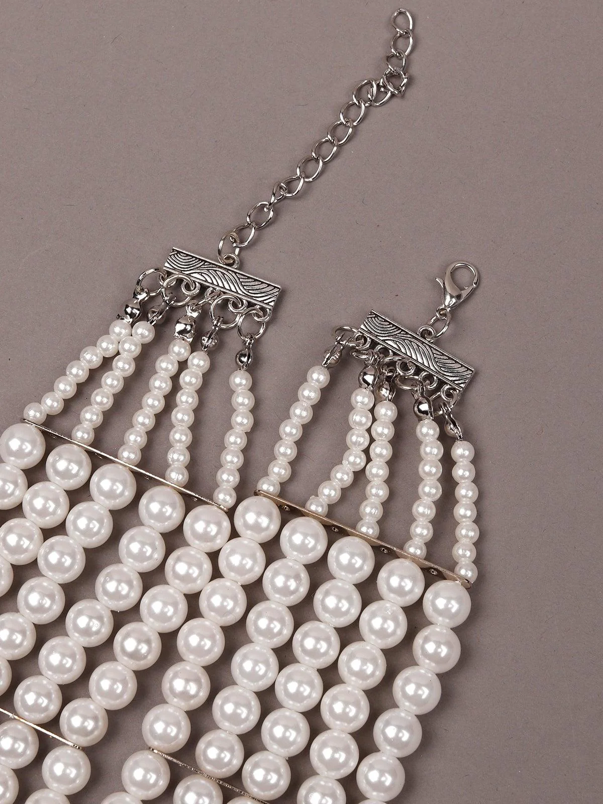 Odette Women White Metal Choker - Image 6