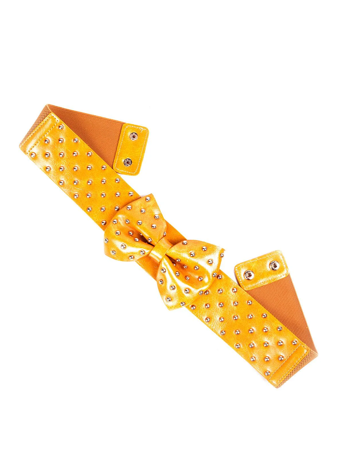 Odette Women Mustard Leatherette Belt - Image 4