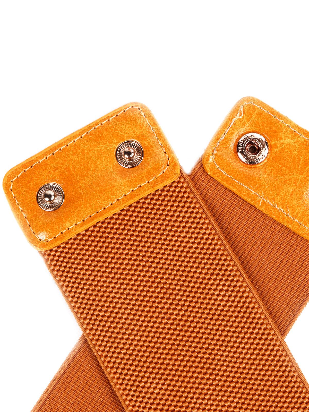 Odette Women Mustard Leatherette Belt - Image 6