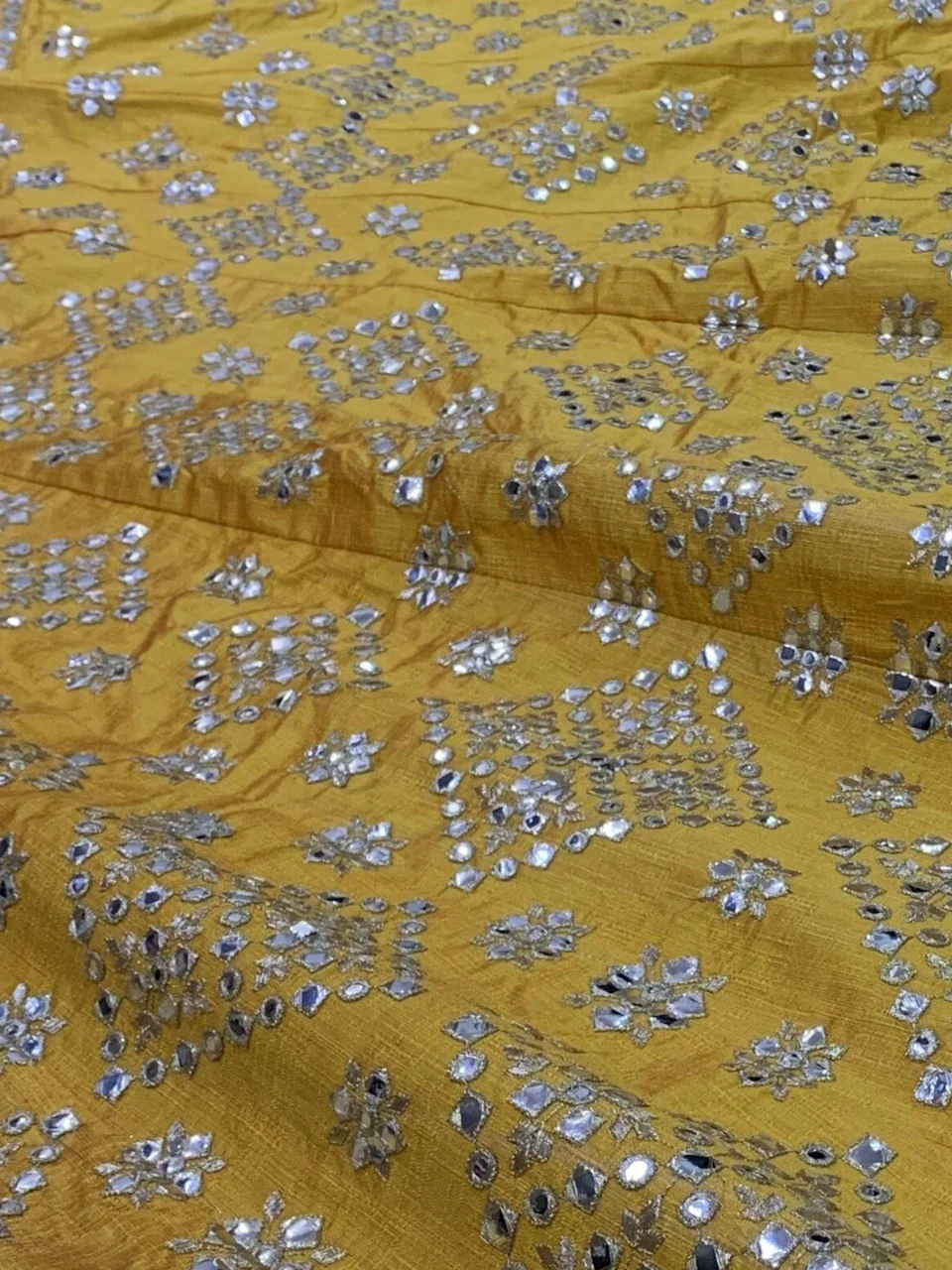 Odette Women Mustard Elegant Semi Stitched Lehenga With  Unstitched Blouse - Image 3