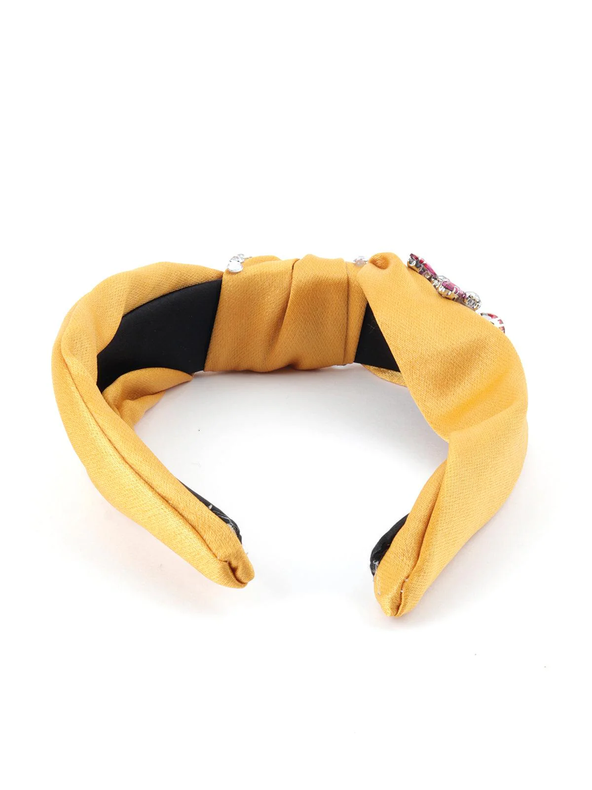 Odette Women Mustard Yellow Rocker-Style Hairband - Image 7