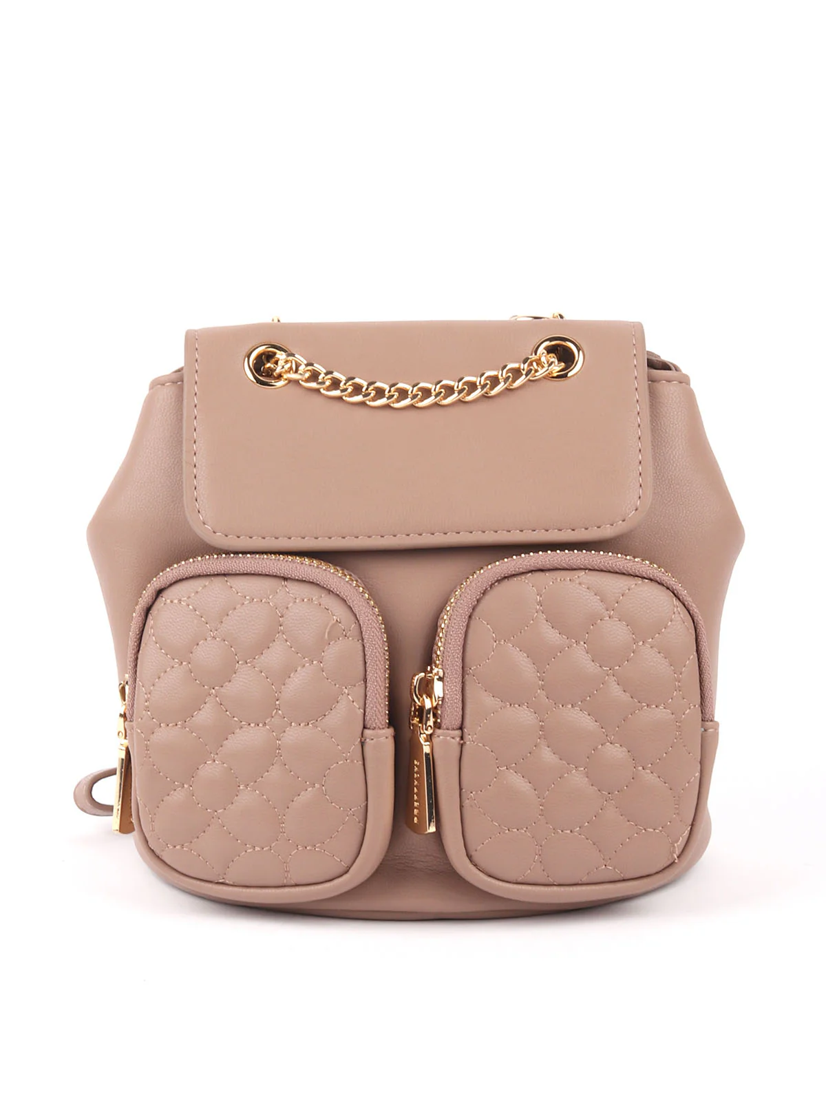 Odette Beige Patterned Satchel Bag For Women - Image 4
