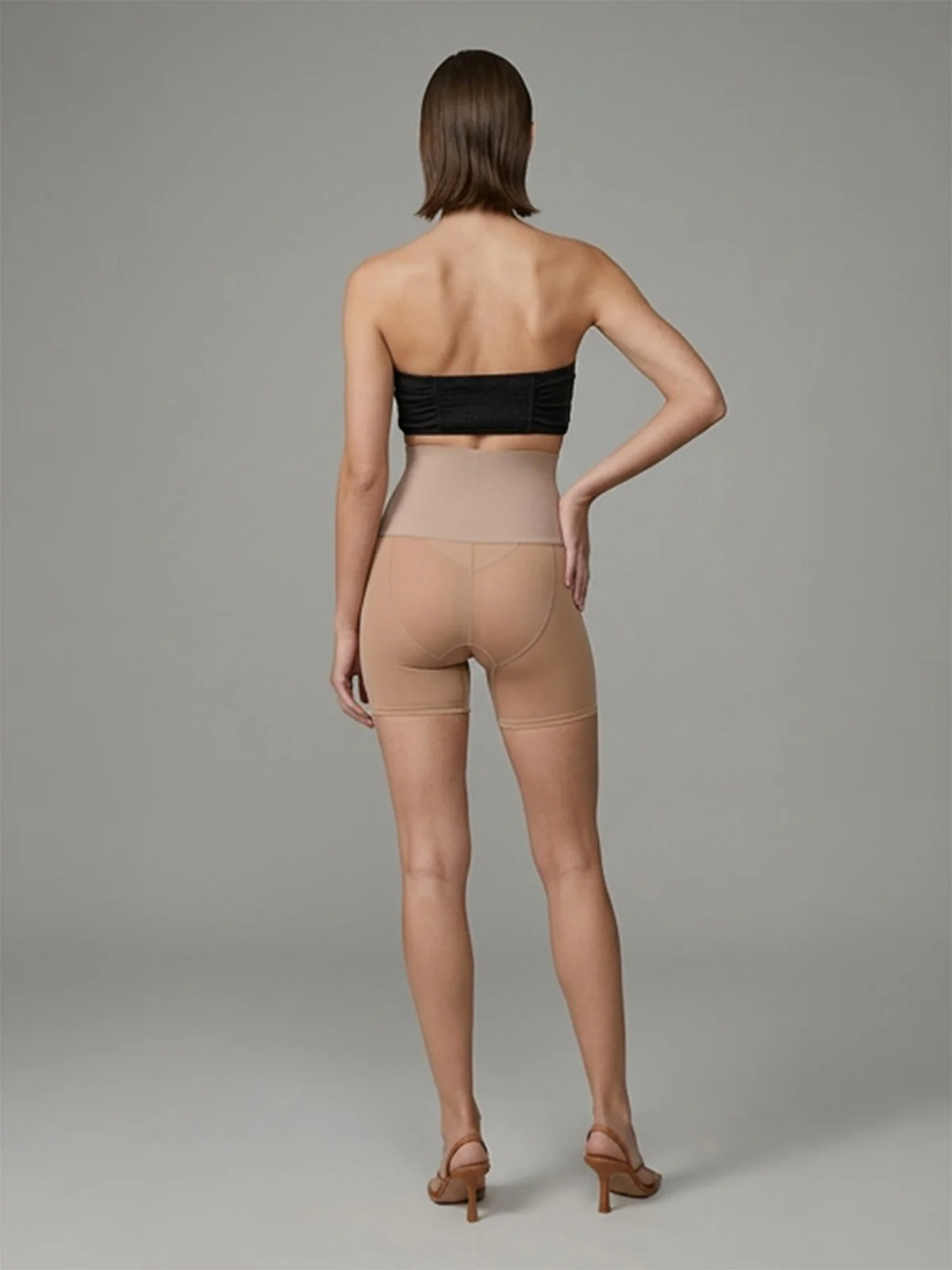 Odette Beige Polyester Fiber Solid Shape Wear For Women - Image 3