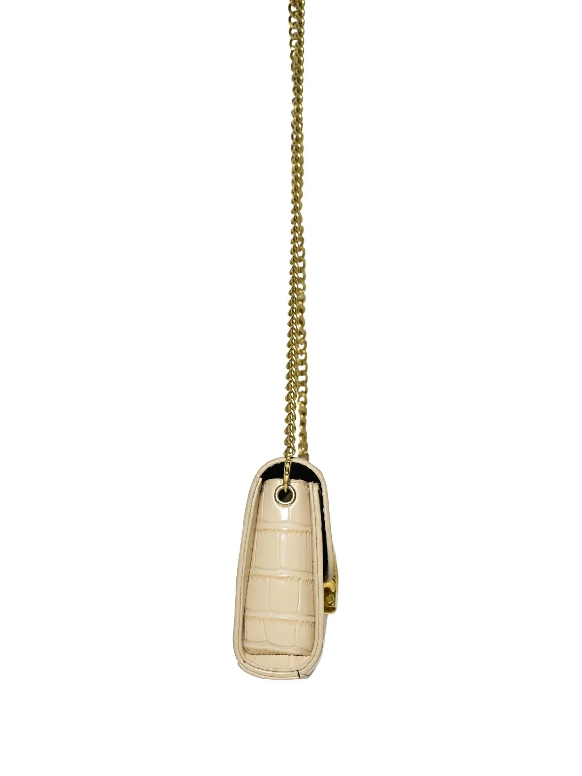 Odette Beige PU Self Design Belt Bag For Women - Image 3